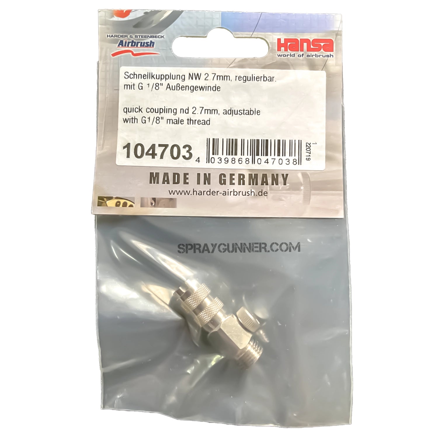 Quick coupling 1/8" with valve - Urbanlystore