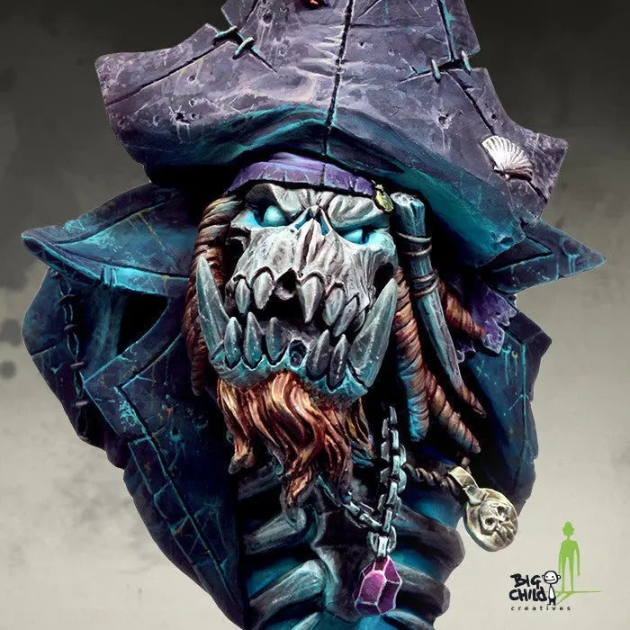 Pirates of the Storm Coast: Kaptain Albrork The Fourfold Damned Bust 1/12 Model Kit - Urbanlystore