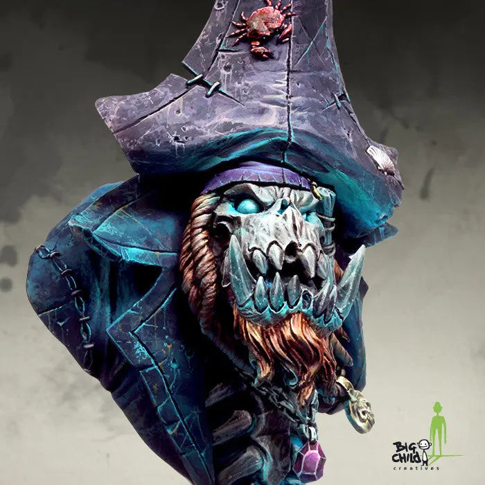 Pirates of the Storm Coast: Kaptain Albrork The Fourfold Damned Bust 1/12 Model Kit - Urbanlystore