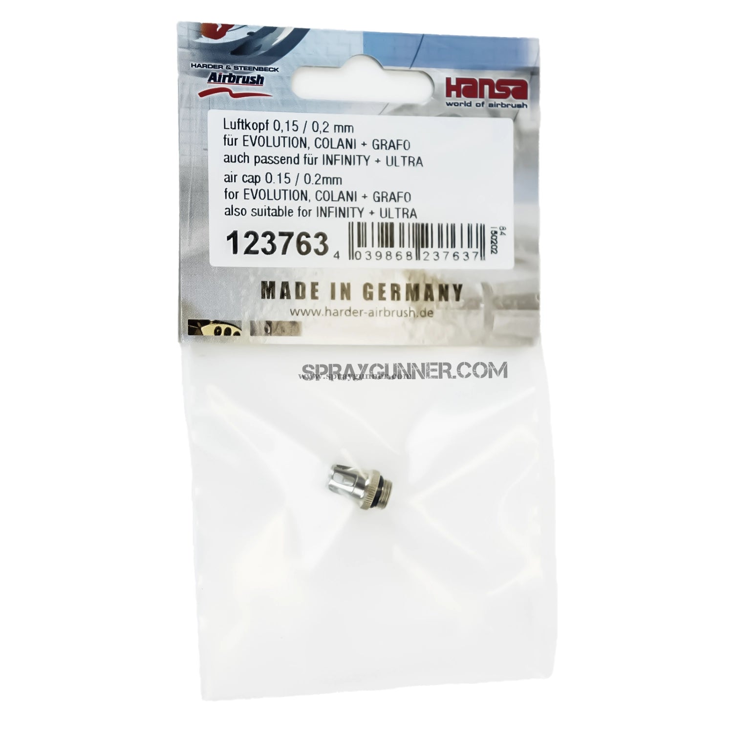 0.15, 0.2mm Air Cap for Evolution, Grafo and Colani Airbrushes - Urbanlystore