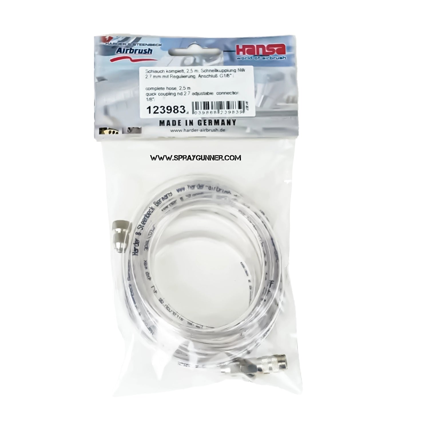 Air Hose 7.5ft quick coupling-1/8" and valve - Urbanlystore