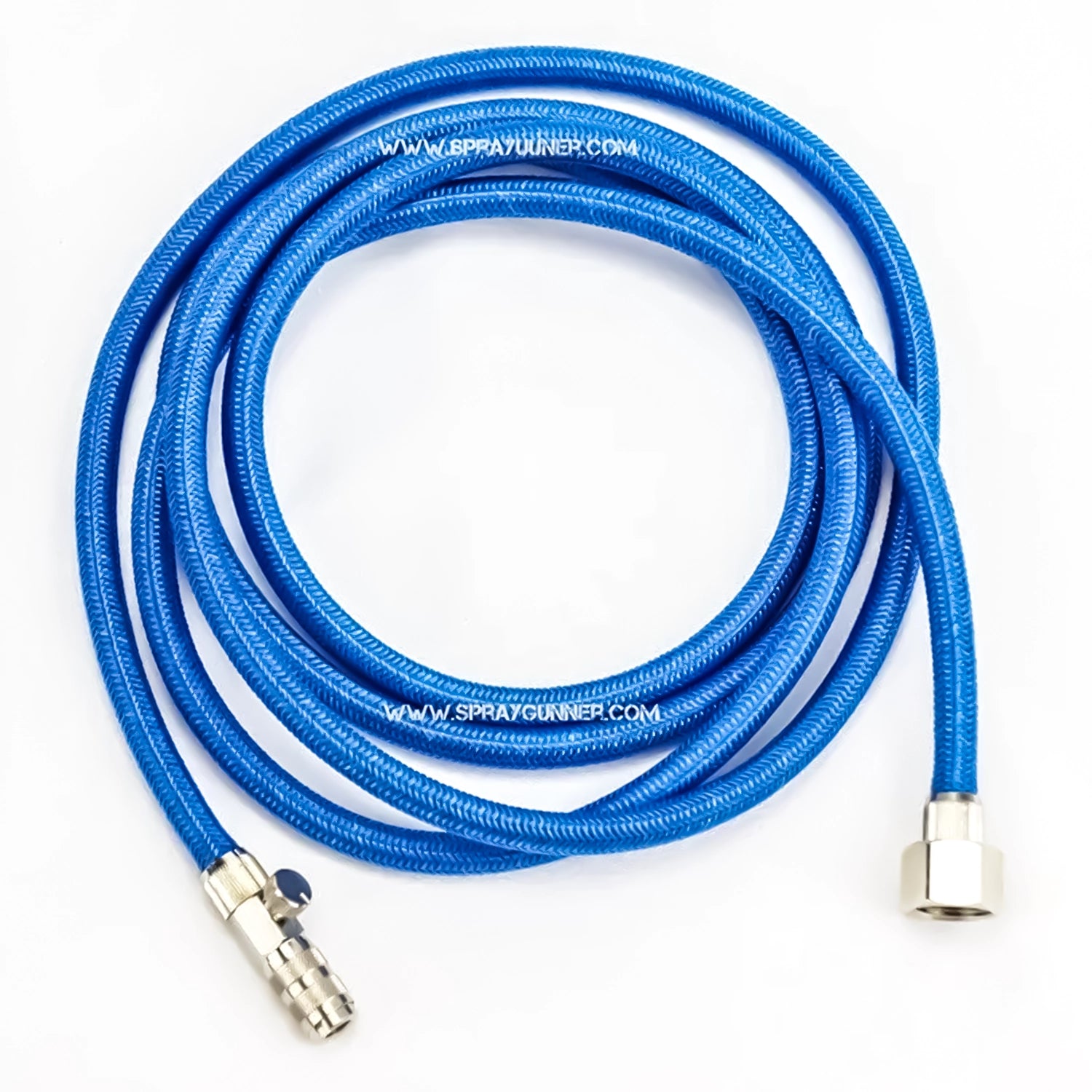 Braided Air Hose 6ft quick coupling-1/4" WITH AIR VALVE - Urbanlystore