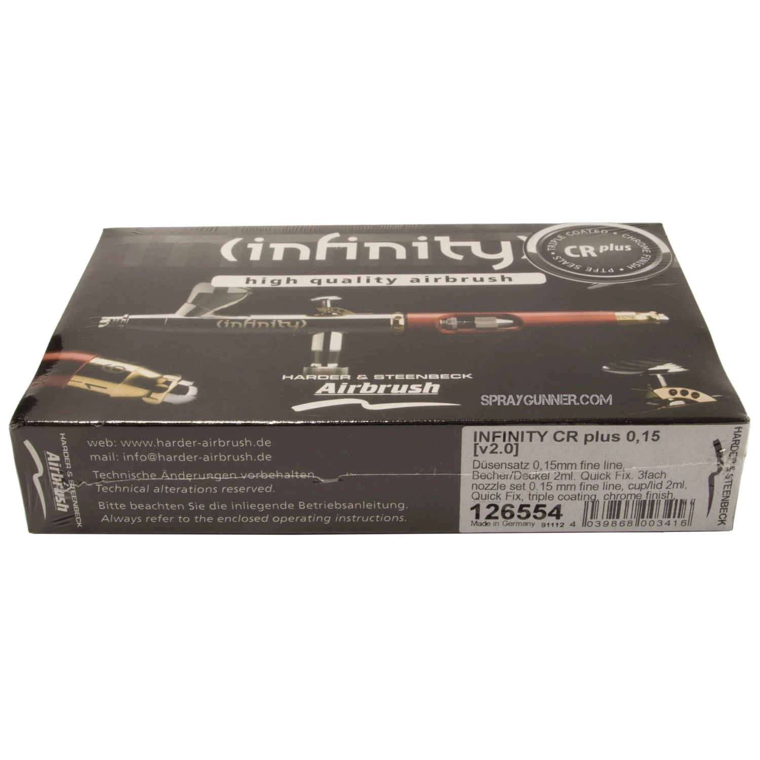 Harder & Steenbeck airbrush INFINITY CR Plus (0.15, 0.2 or 0.4mm) - Urbanlystore