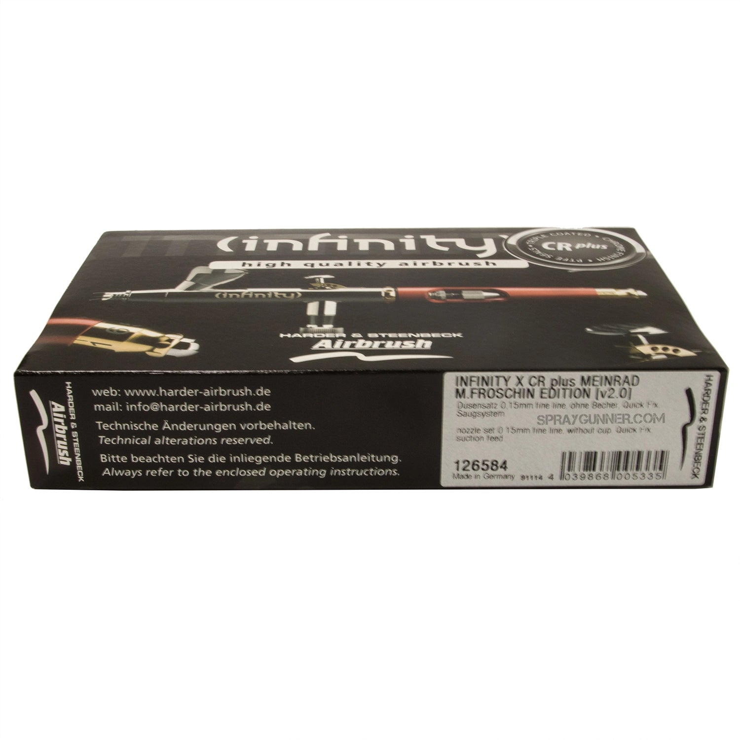 Harder & Steenbeck airbrush INFINITY X CR siphon feed - Urbanlystore