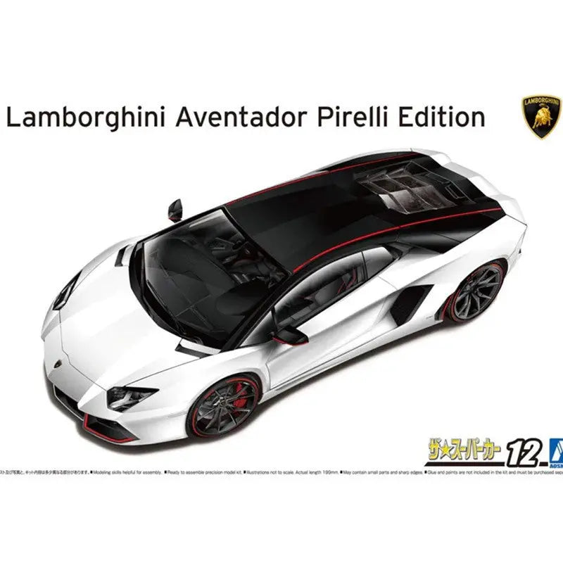 1/24 LAMBORGHINI AVENTADOR PIRELLI EDITION Nº 12 Model Kit - Urbanlystore