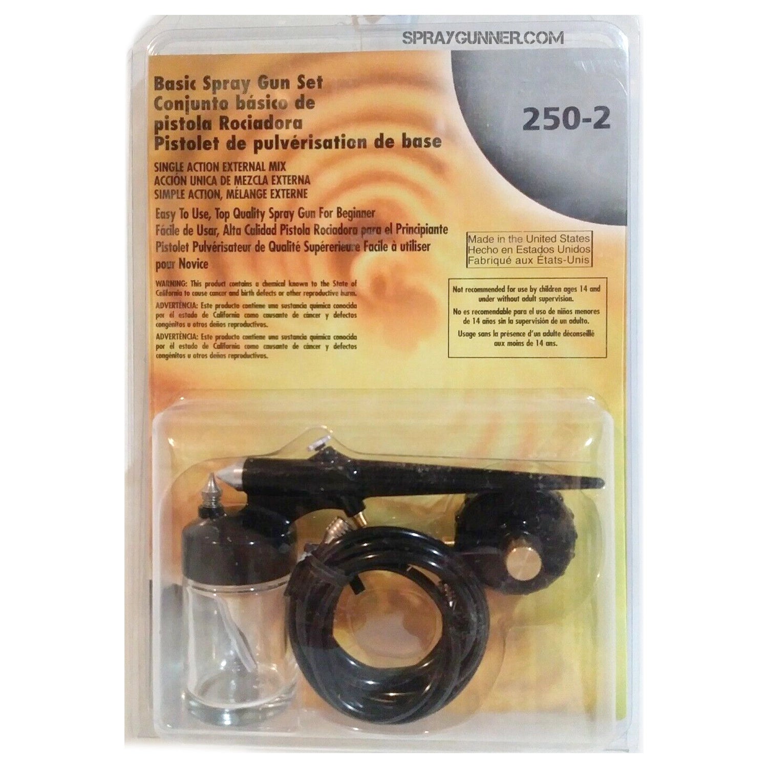 Badger 250-2 Basic Single Action External Mix Spray Gun Set - Urbanlystore