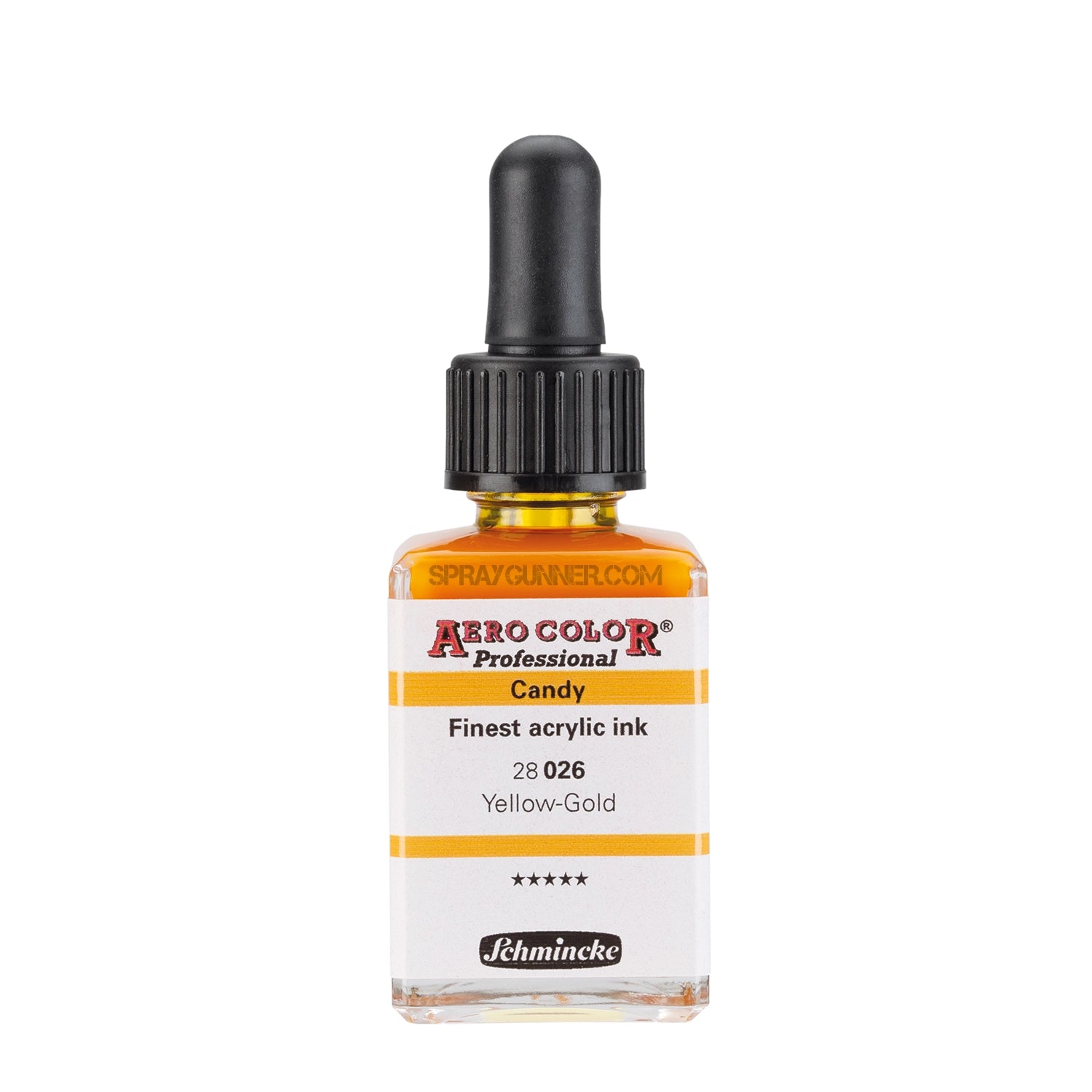 Schmincke AERO COLOR Professional Acrylic Ink Candy Color: Yellow-Gold 28 ml - Urbanlystore