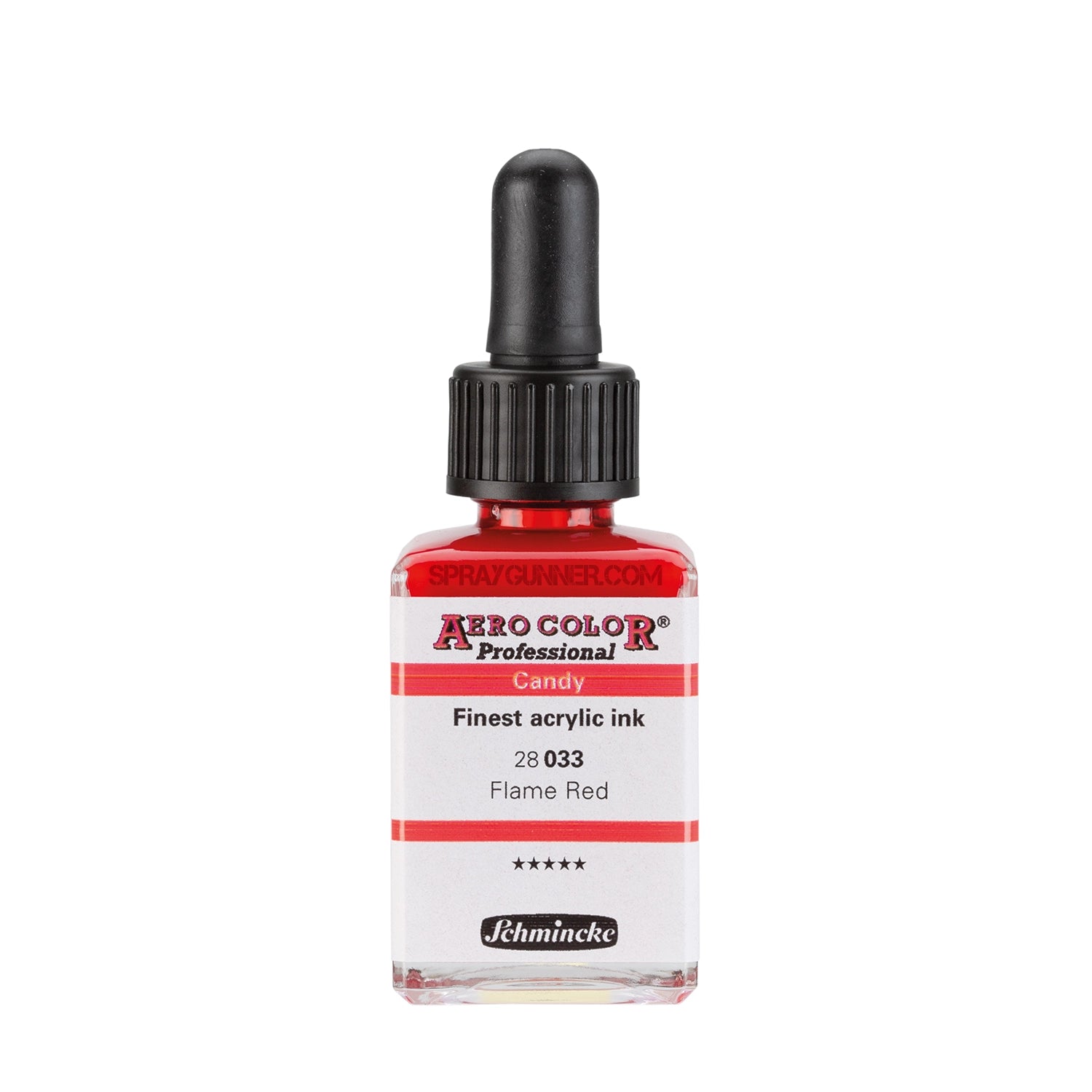 Schmincke AERO COLOR Professional Acrylic Ink Candy Color: Flame Red 28 ml - Urbanlystore