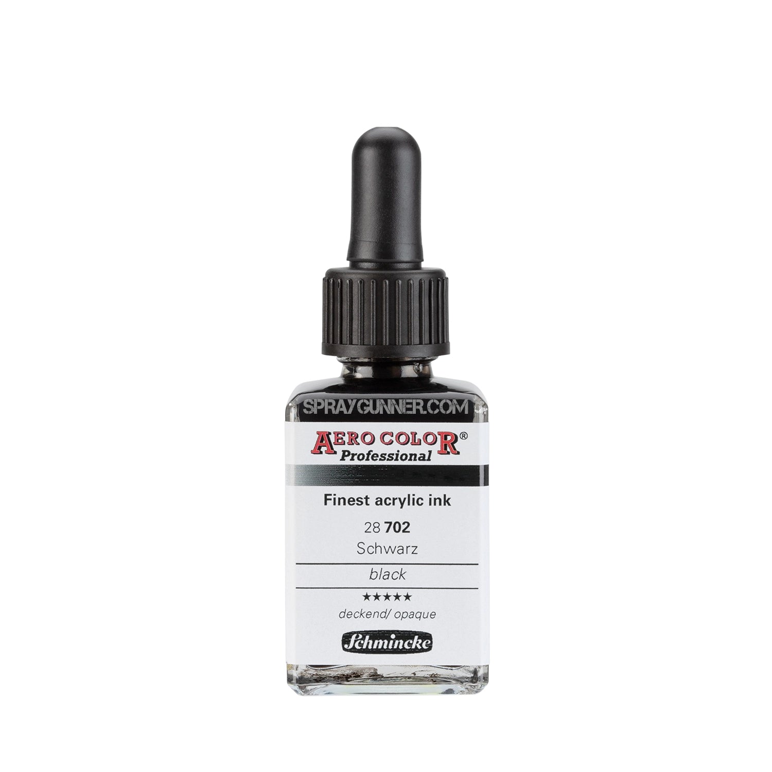 Schmincke AERO COLOR Professional Acrylic Ink: Black 28 ml - Urbanlystore