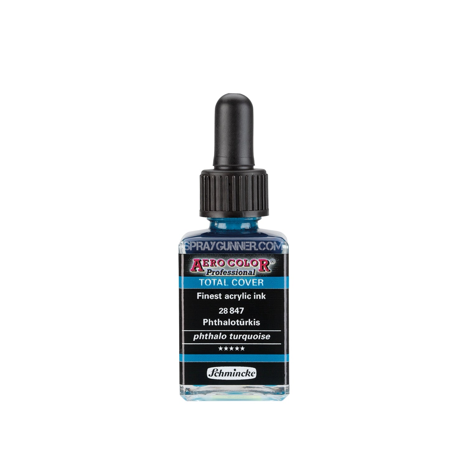 Schmincke AERO COLOR Professional Acrylic Ink Total Cover: Phthalo Turquoise 28 ml - Urbanlystore
