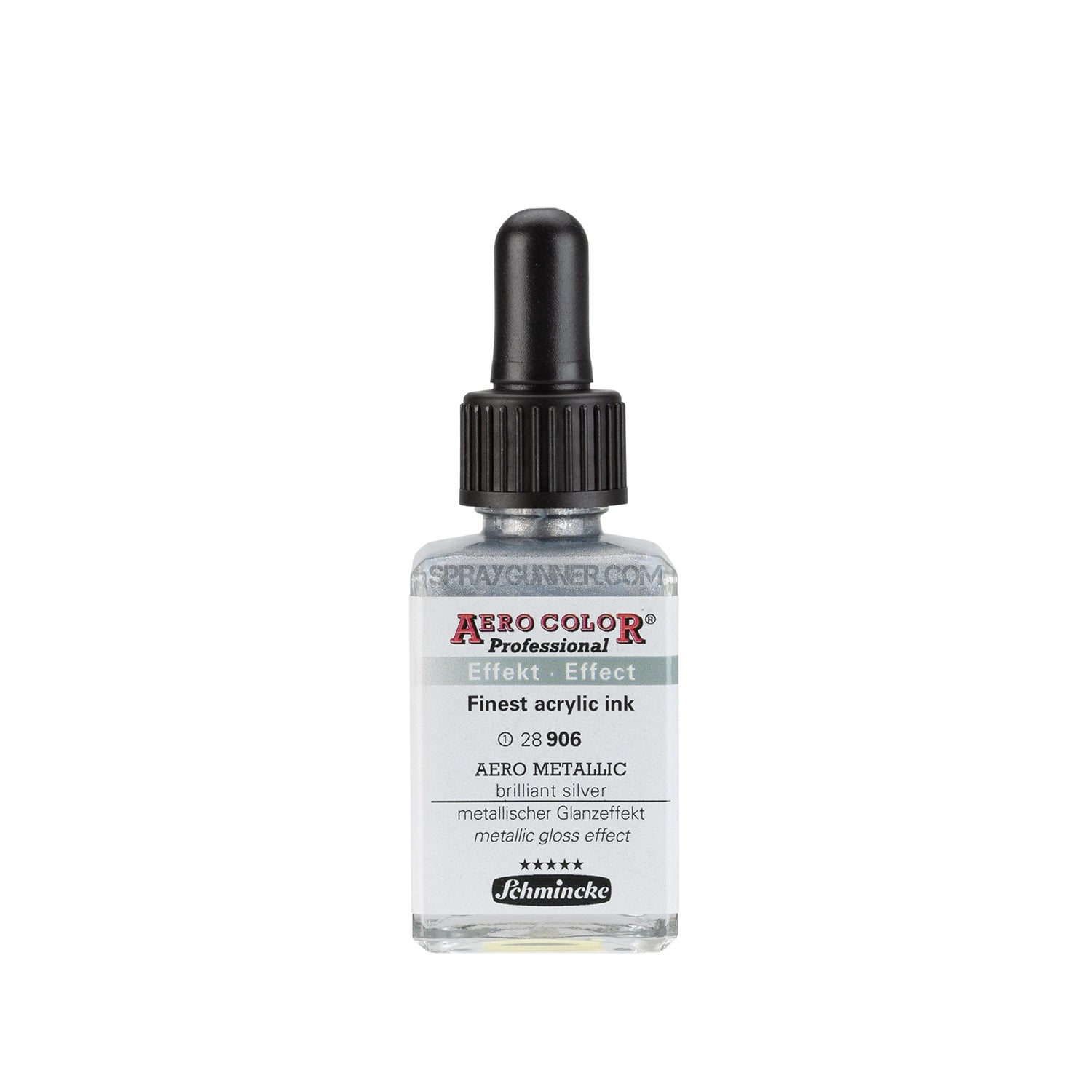Schmincke AERO COLOR Professional Acrylic Ink Aero Metallic: Brilliant Silver 28 ml - Urbanlystore