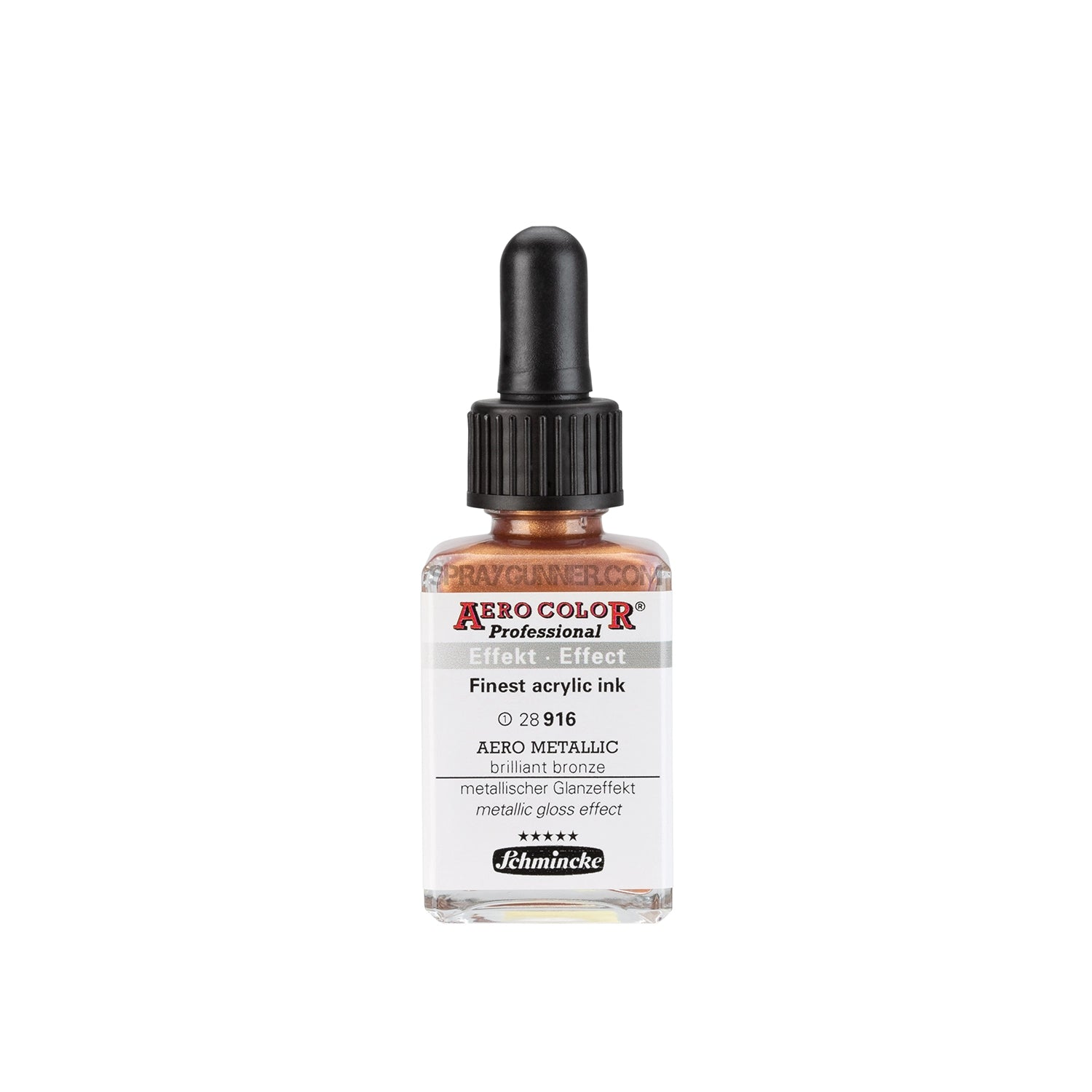 Schmincke AERO COLOR Professional Acrylic Ink Aero Metallic: Brilliant Bronze 28 ml - Urbanlystore