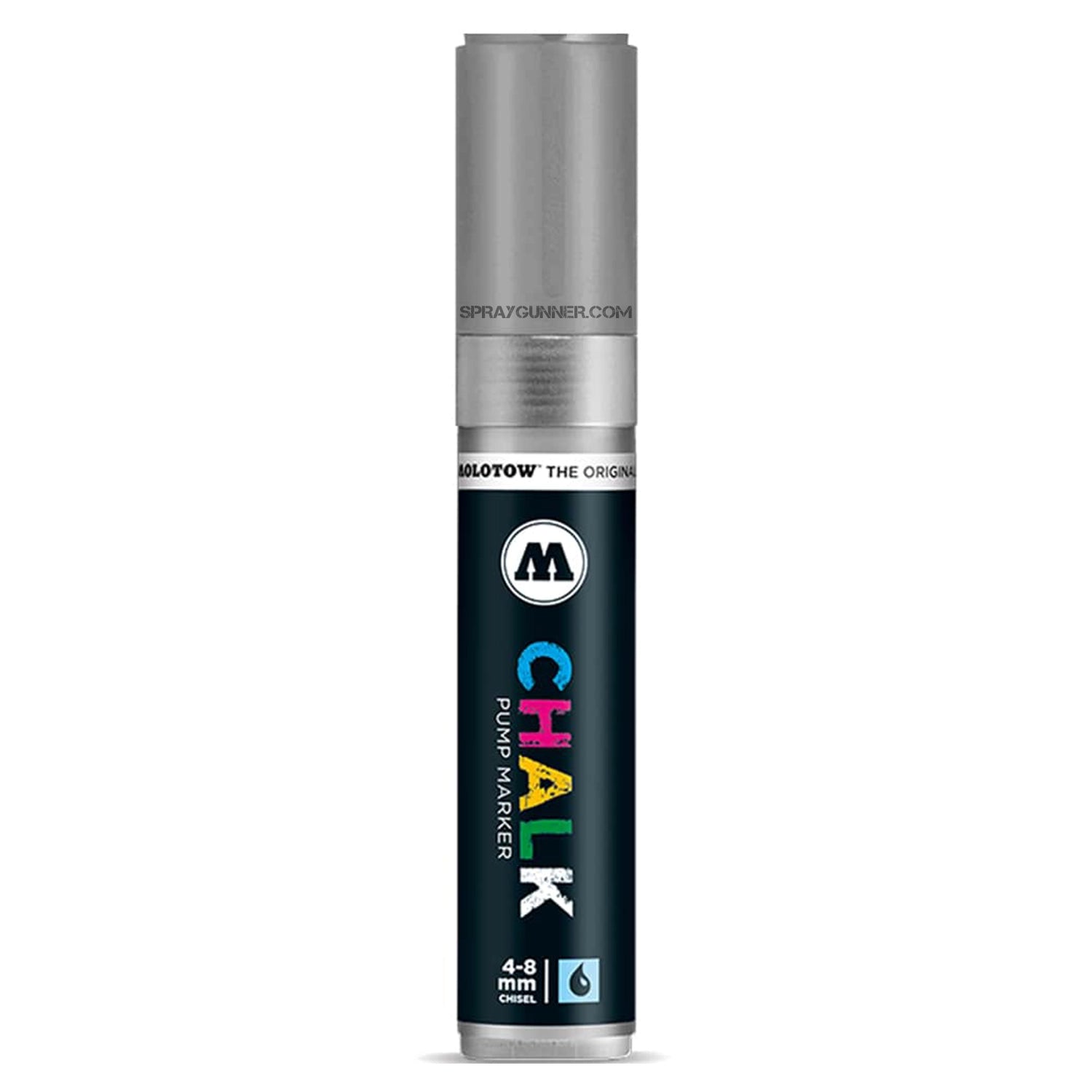 Molotow Chalk Marker: Metallic Silver 4-8mm Tip - Urbanlystore