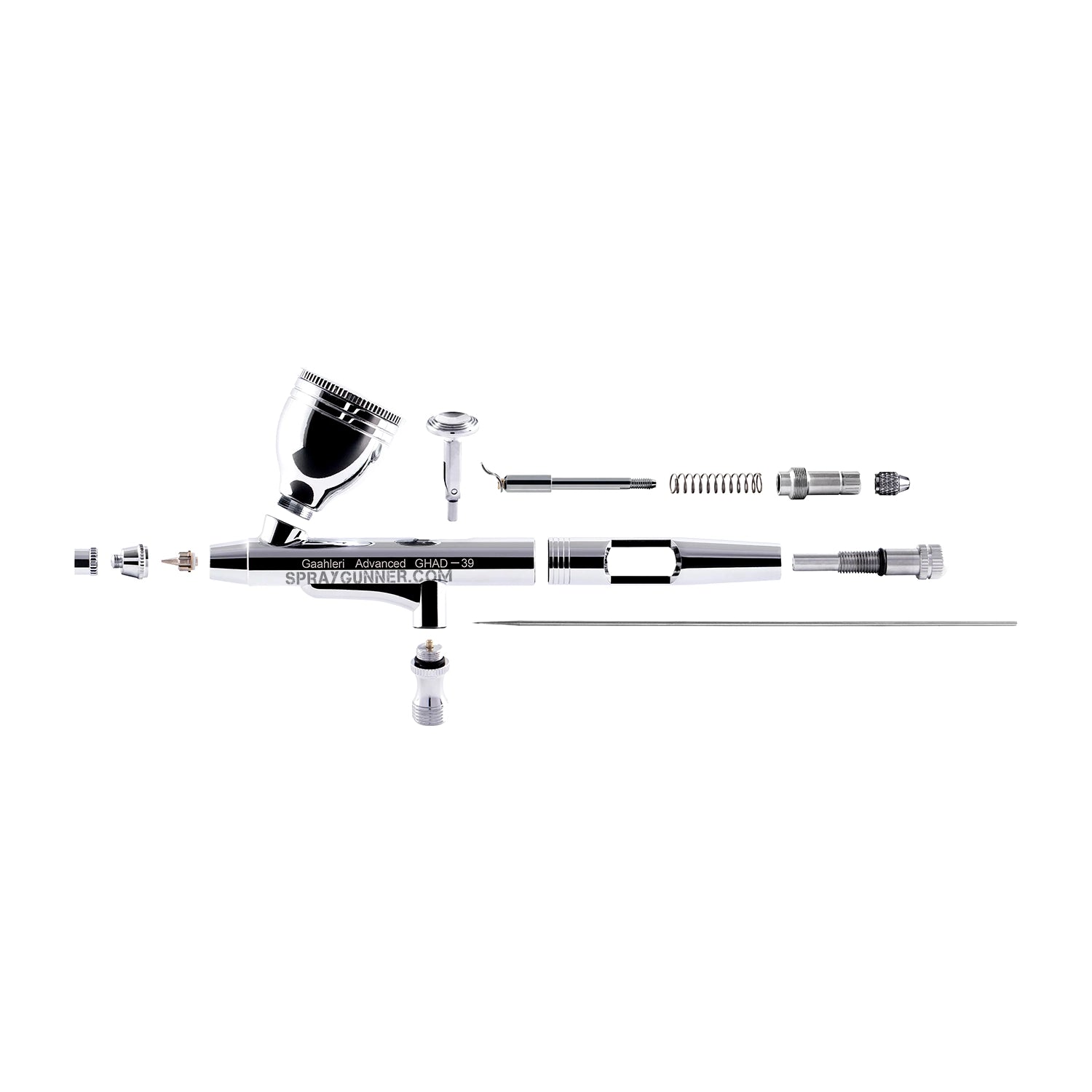 With its ergonomic design, smooth airflow, and precise control, the GAAHLERI GHAD 39 Advanced Series Airbrush is ideal for complex airbrushing applications.