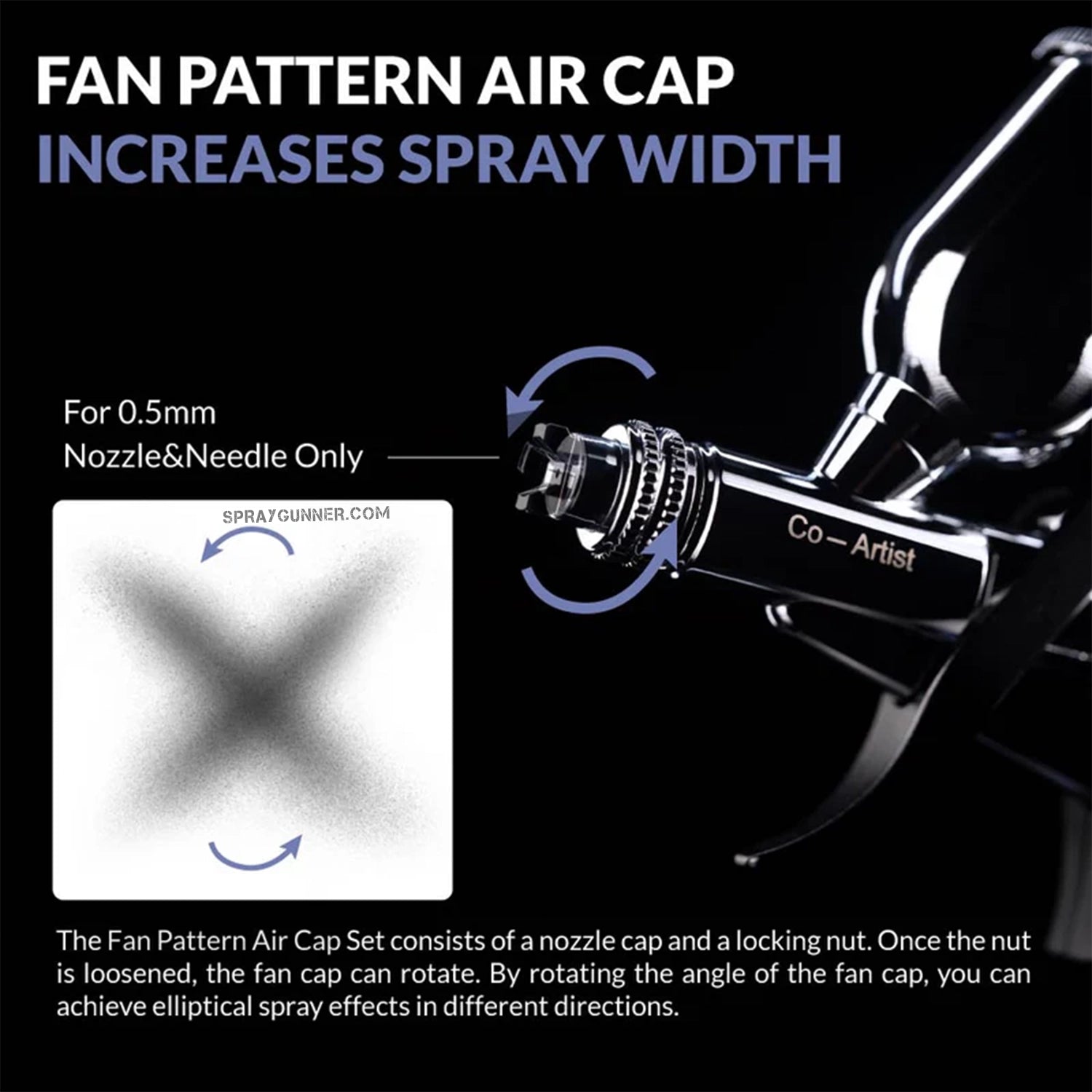 GAAHLERI Airbrush Fan Cap for Swallowtail - Urbanlystore