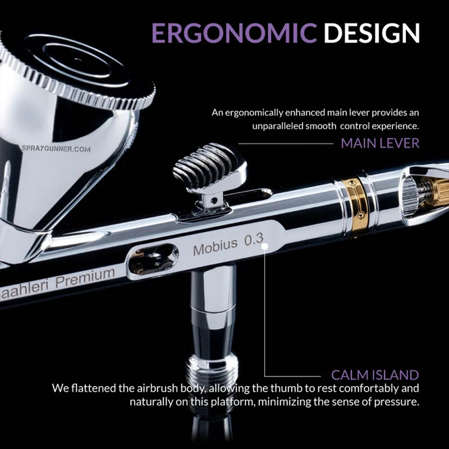 GAAHLERI Premium Series GHPM-Mobius 0.3mm Airbrush - Urbanlystore