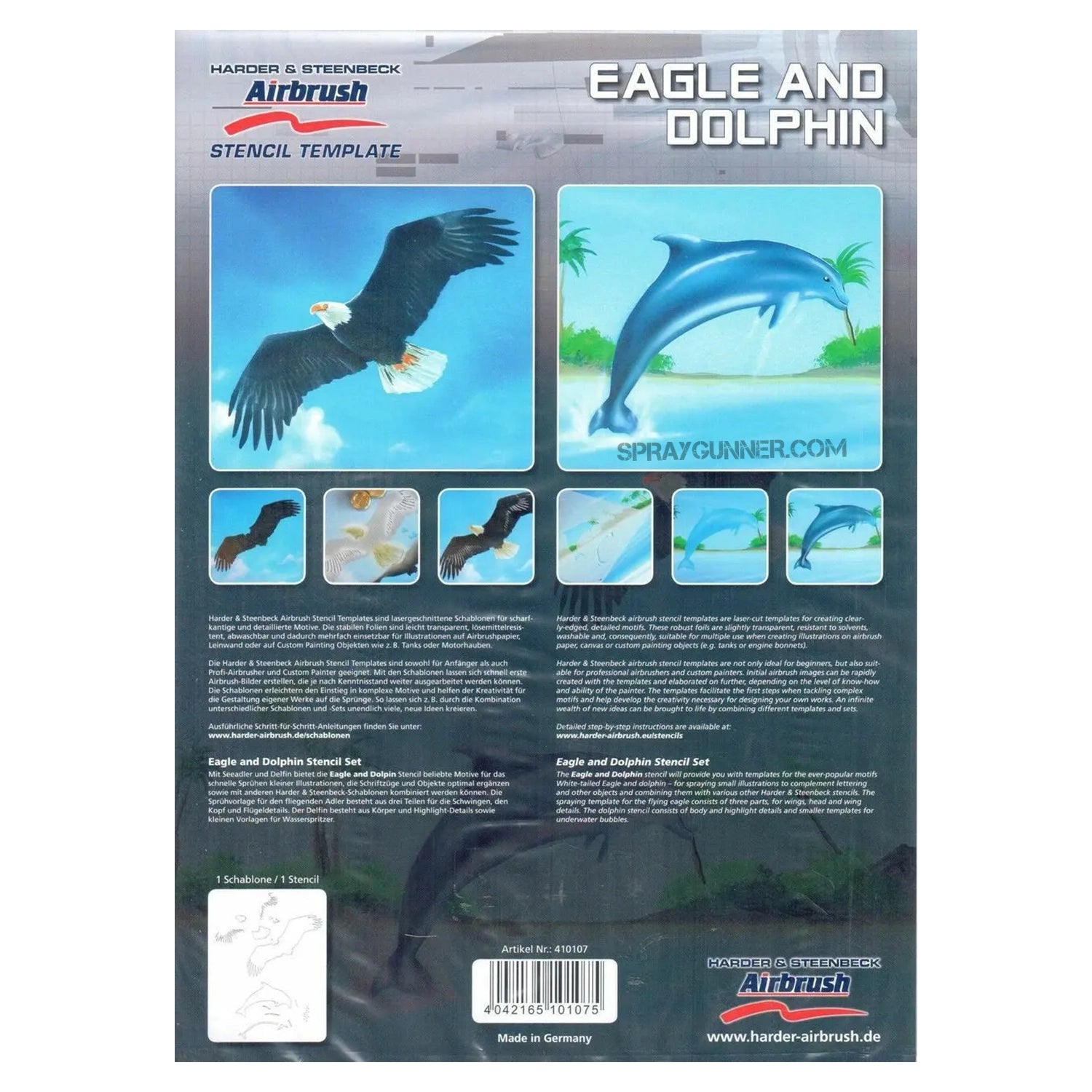 Harder and Steenbeck Airbrushing stencil "animals" - Urbanlystore