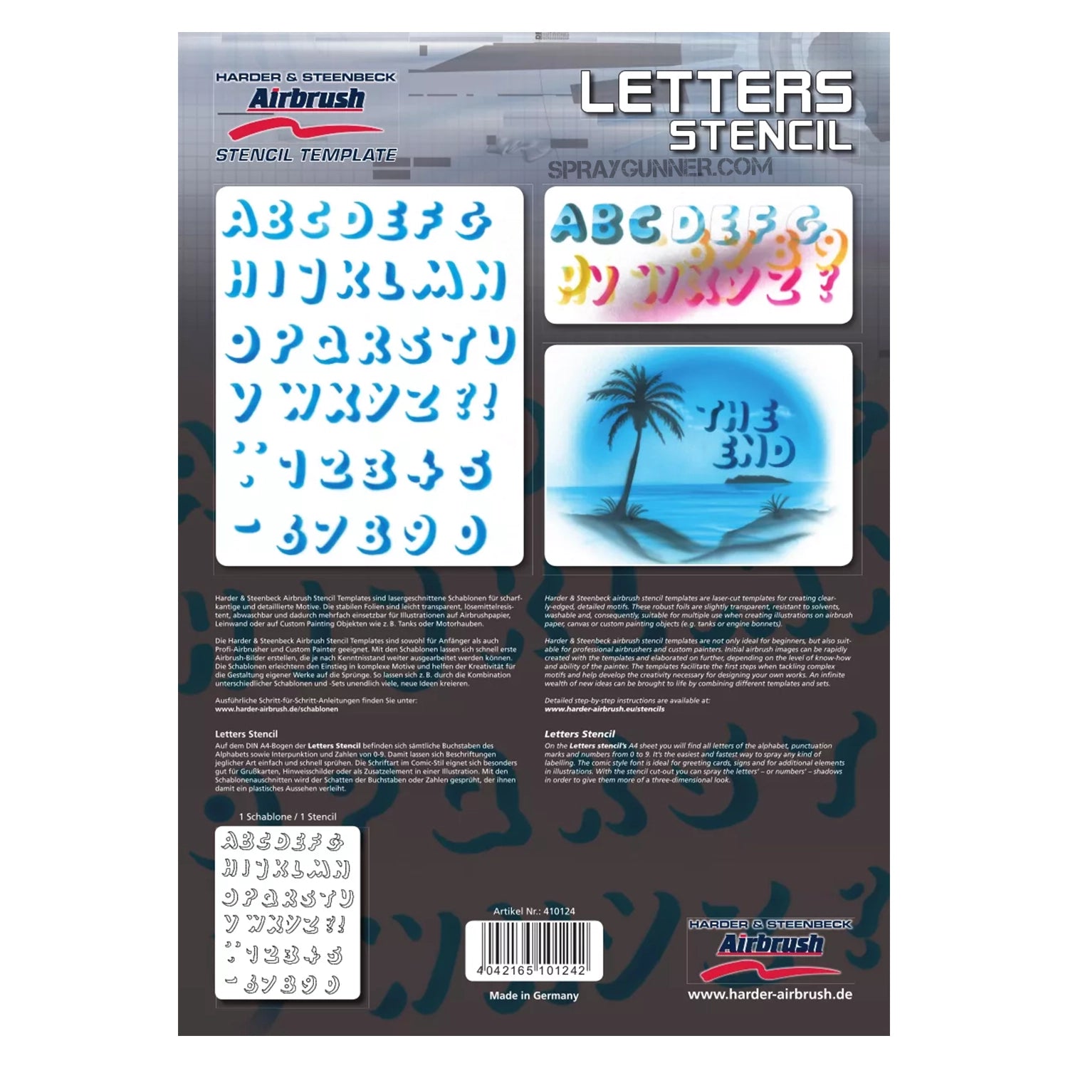 Harder and Steenbeck Airbrushing stencil "letters" - Urbanlystore