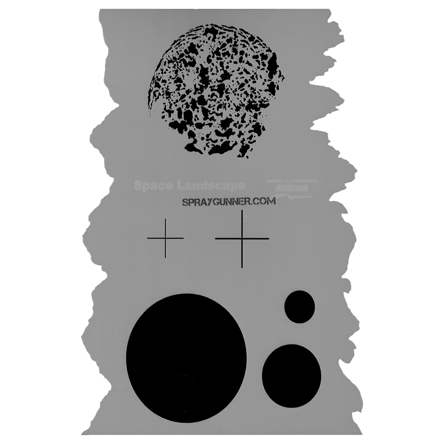 Harder and Steenbeck Airbrushing stencil "Space Landscape" - Urbanlystore