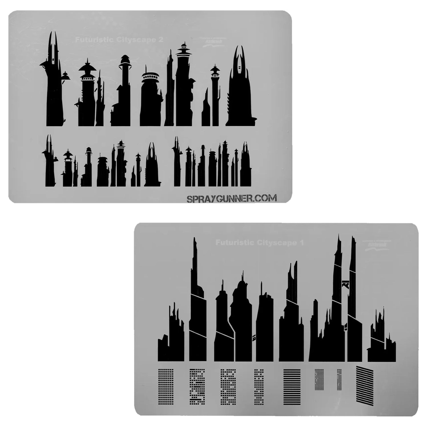 Harder and Steenbeck Airbrushing stencil "Futuristic cityscape" - Urbanlystore