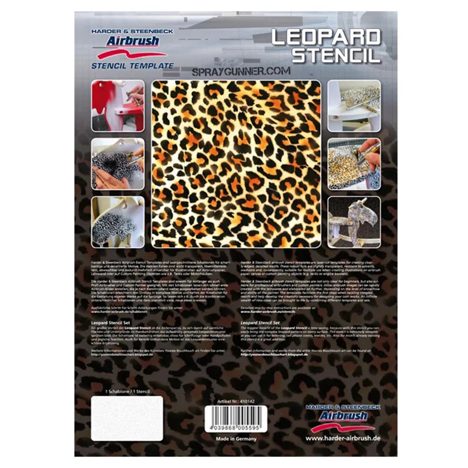 Harder and Steenbeck Airbrushing stencil "Leopard" - Urbanlystore