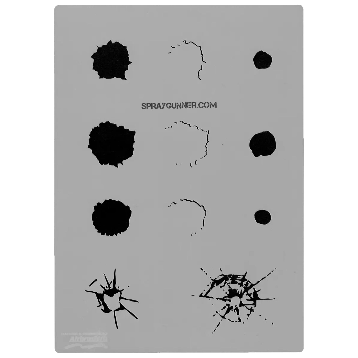 Harder and Steenbeck Airbrushing stencil "Bullet Hole" - Urbanlystore