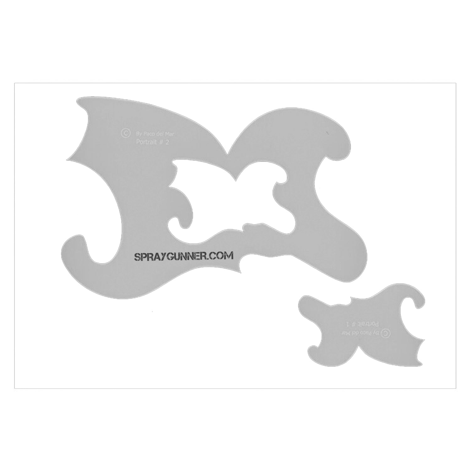 Harder and Steenbeck Airbrushing stencil "Freehand Portrait" - Urbanlystore