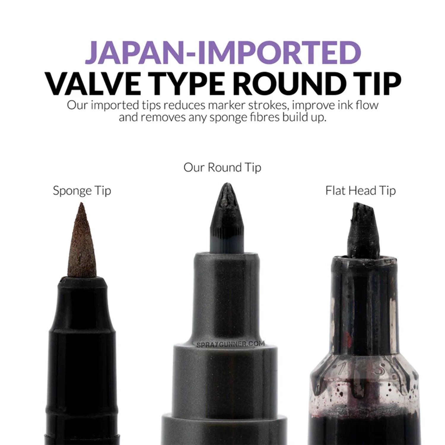 GAAHLERI Metallic Series Markers X6 Flashy Gold - Urbanlystore