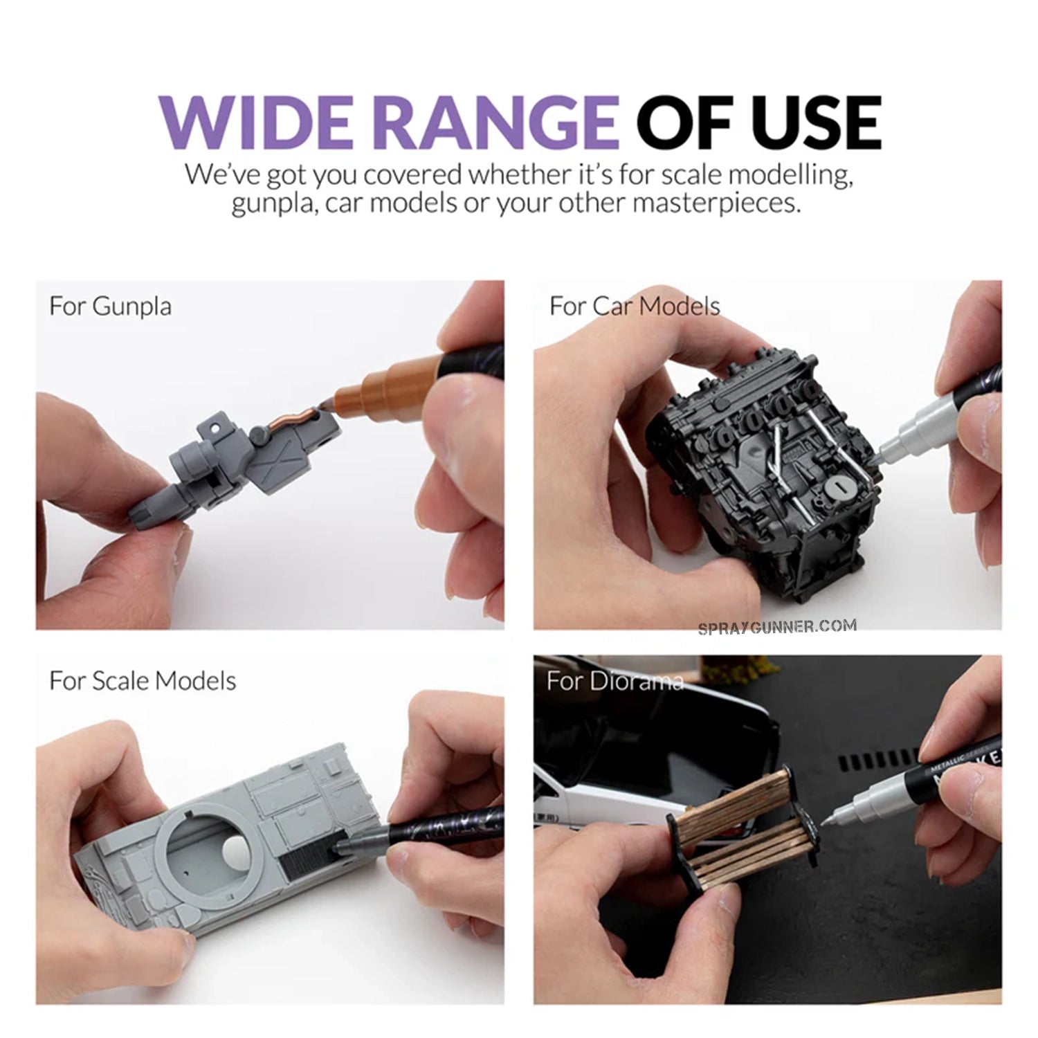 GAAHLERI Metallic Series Markers X6 Flashy Gold - Urbanlystore