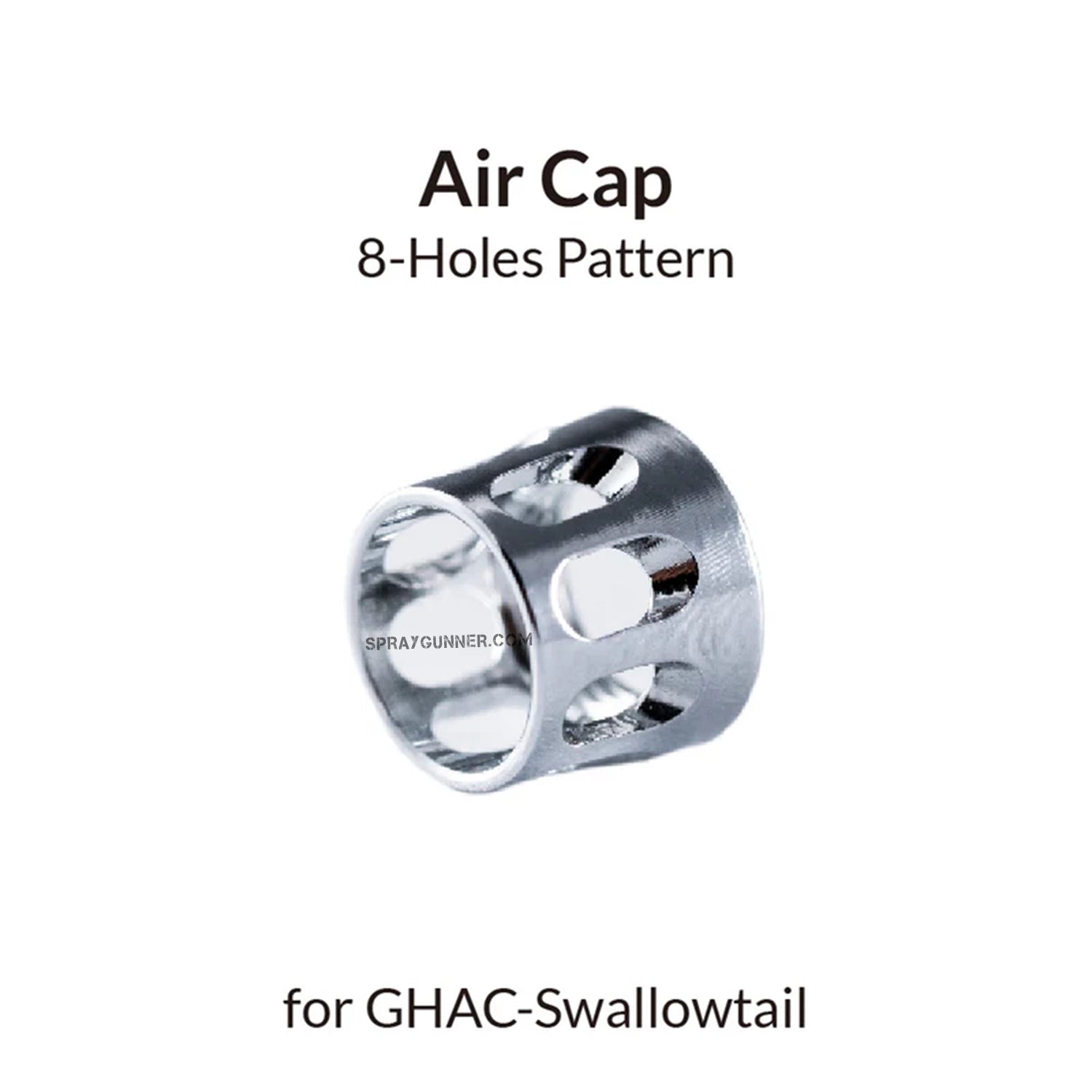 GAAHLERI 8-Holes Pattern Air Cap for GHAC-Swallowtail, designed for smooth, even paint coverage and optimal airflow in airbrush systems.