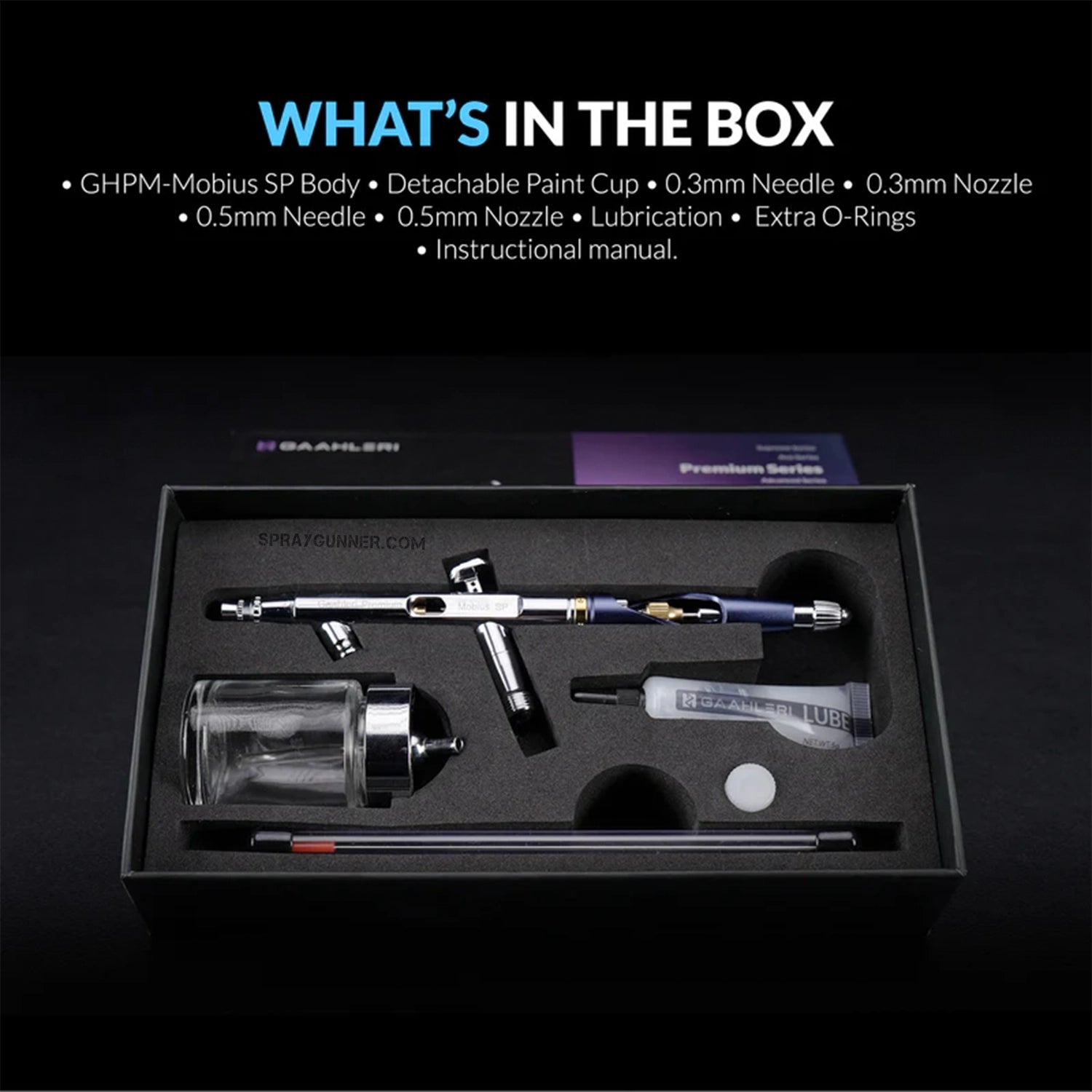 GAAHLERI Premium Series GHPM-Mobius SP 0.3 & 0.5 mm Airbrush - Urbanlystore