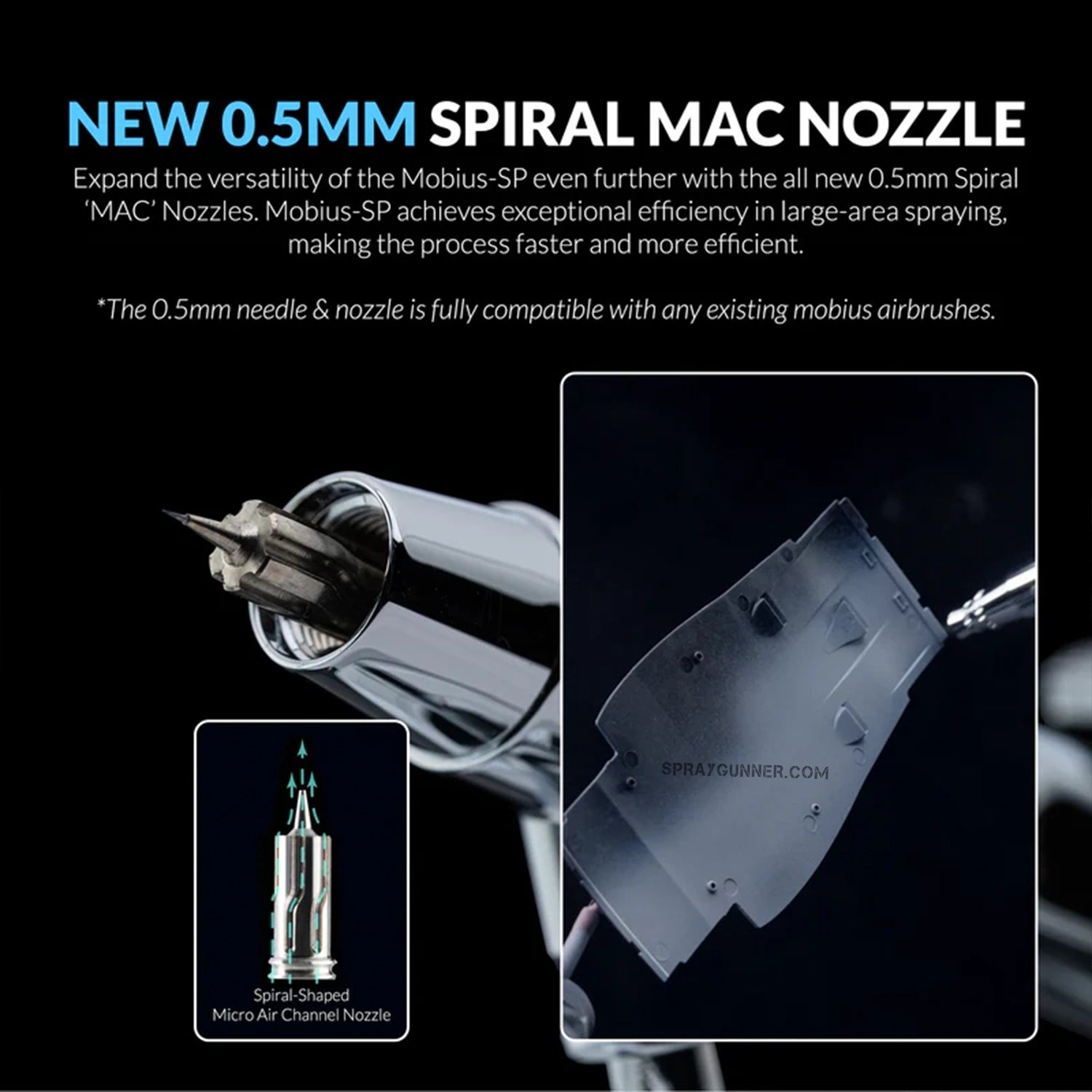 GAAHLERI Premium Series GHPM-Mobius SP 0.3 & 0.5 mm Airbrush - Urbanlystore