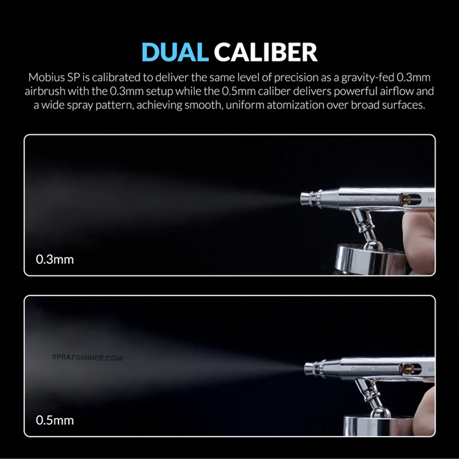 GAAHLERI Premium Series GHPM-Mobius SP 0.3 & 0.5 mm Airbrush - Urbanlystore