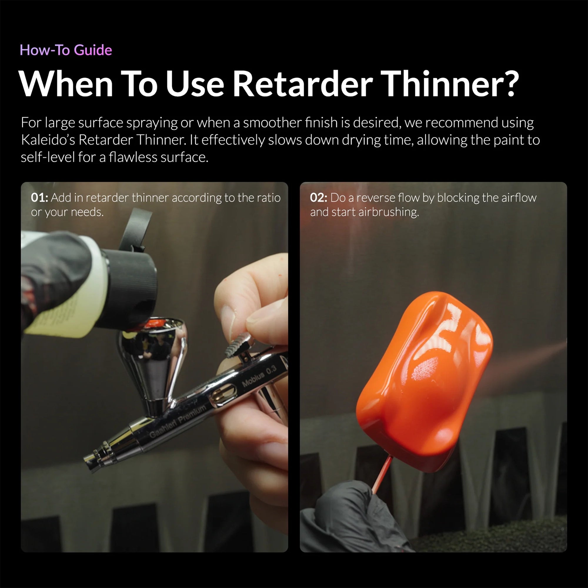 GAAHLERI Kaleido ColorWorks Water-Based Paint KT102 Airbrush Retarder Thinner 60ml