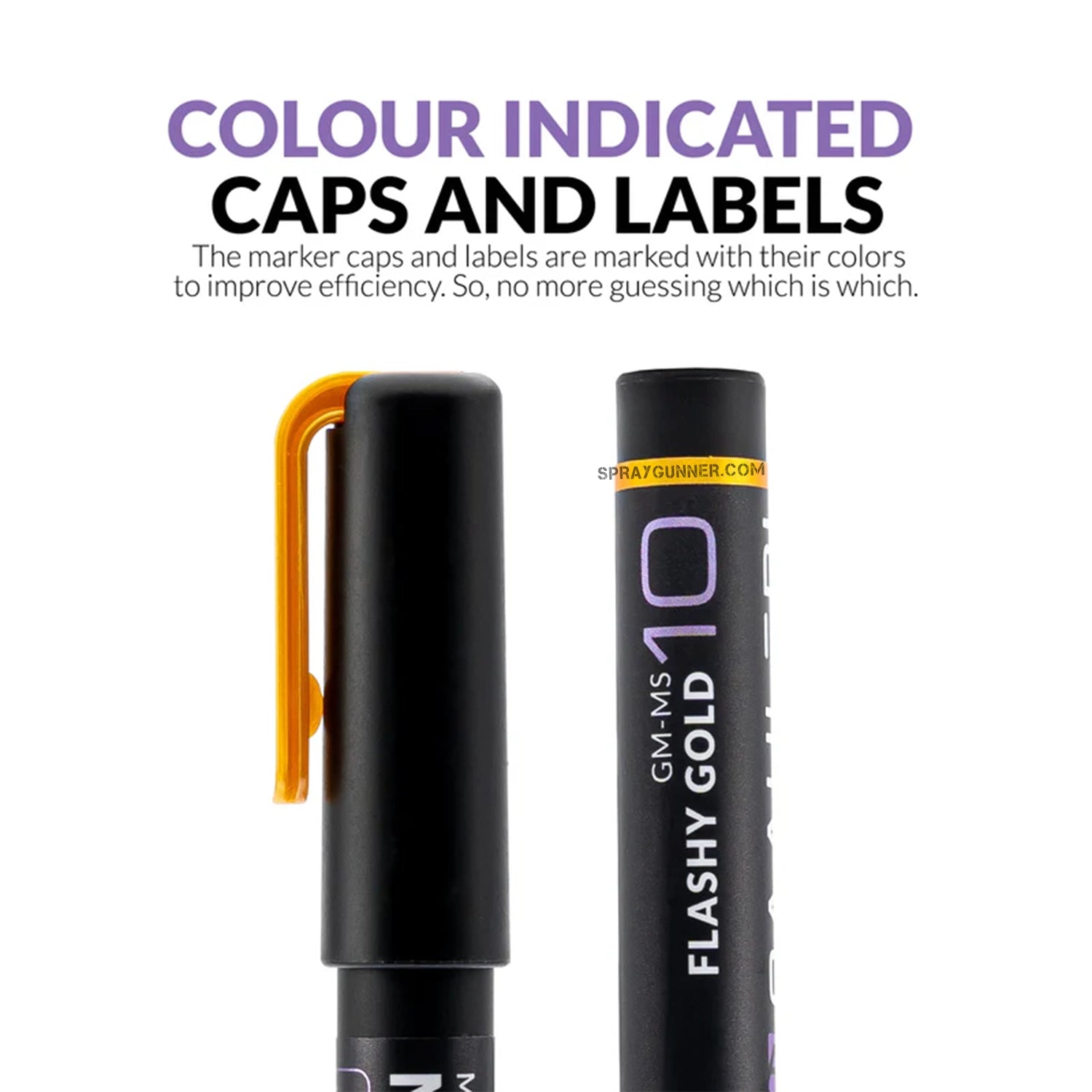 GAAHLERI Metallic Series Markers X6 Flashy Gold - Urbanlystore