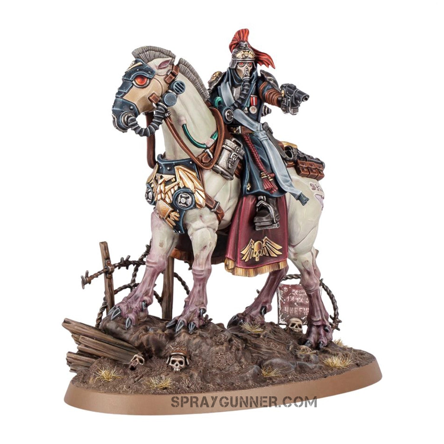 Games Workshop's Warhammer 40K: Astra Militarum Lord Marshal Dreir scale model kit. incredibly intricate miniature for collectors and tabletop strategy games.