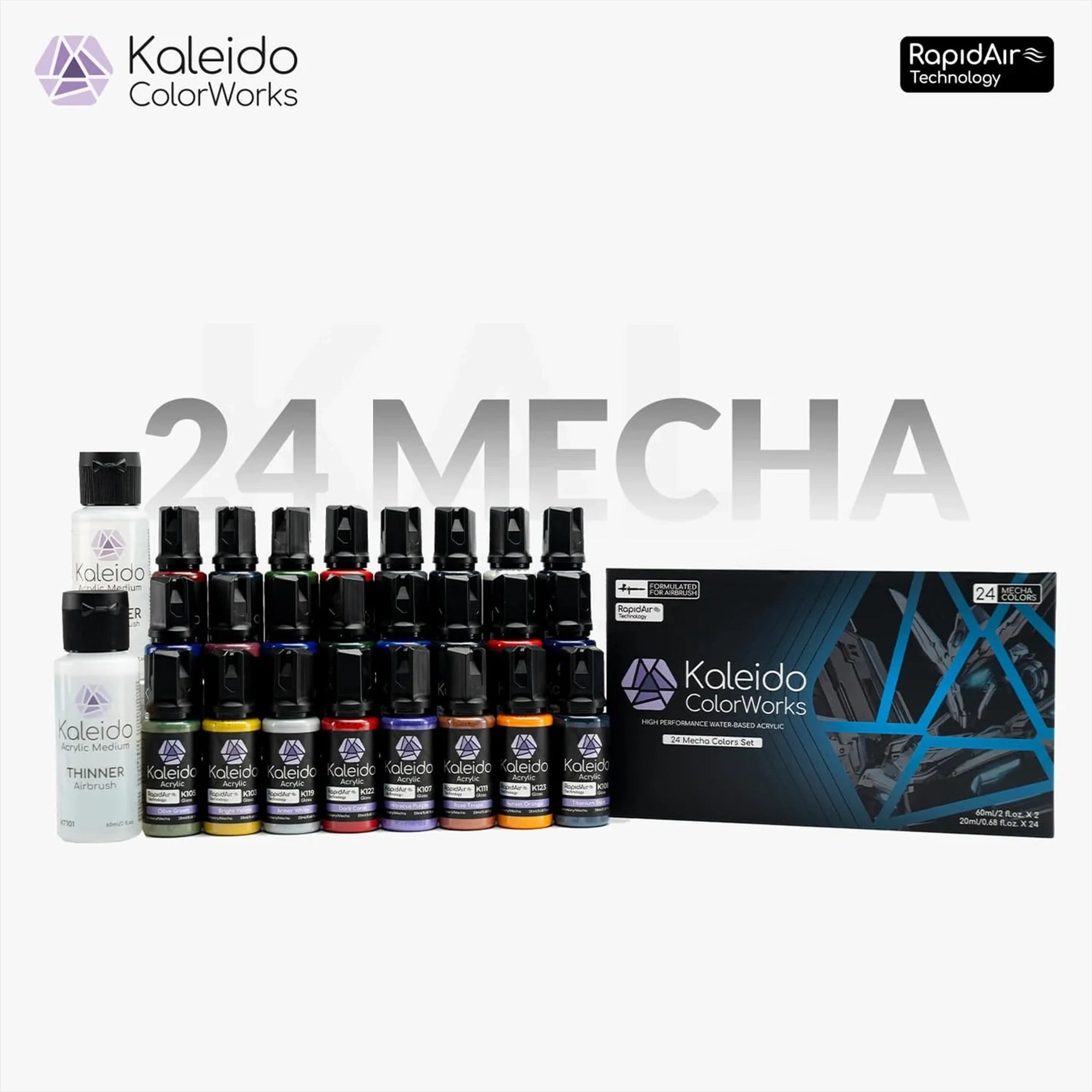 GAAHLERI Kaleido 24 Mecha Colors Paint Set