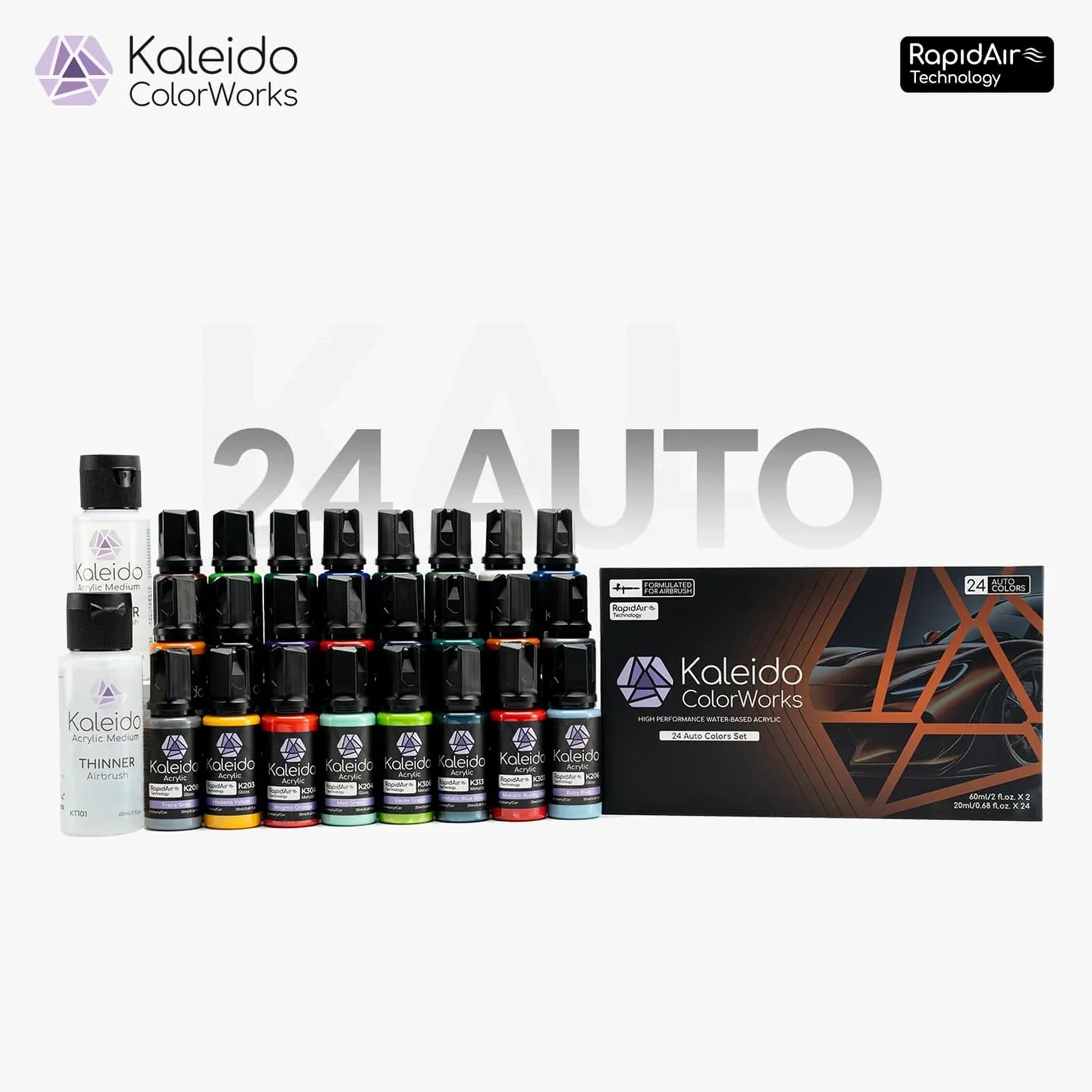 GAAHLERI Kaleido 24 Color Auto Paint Set