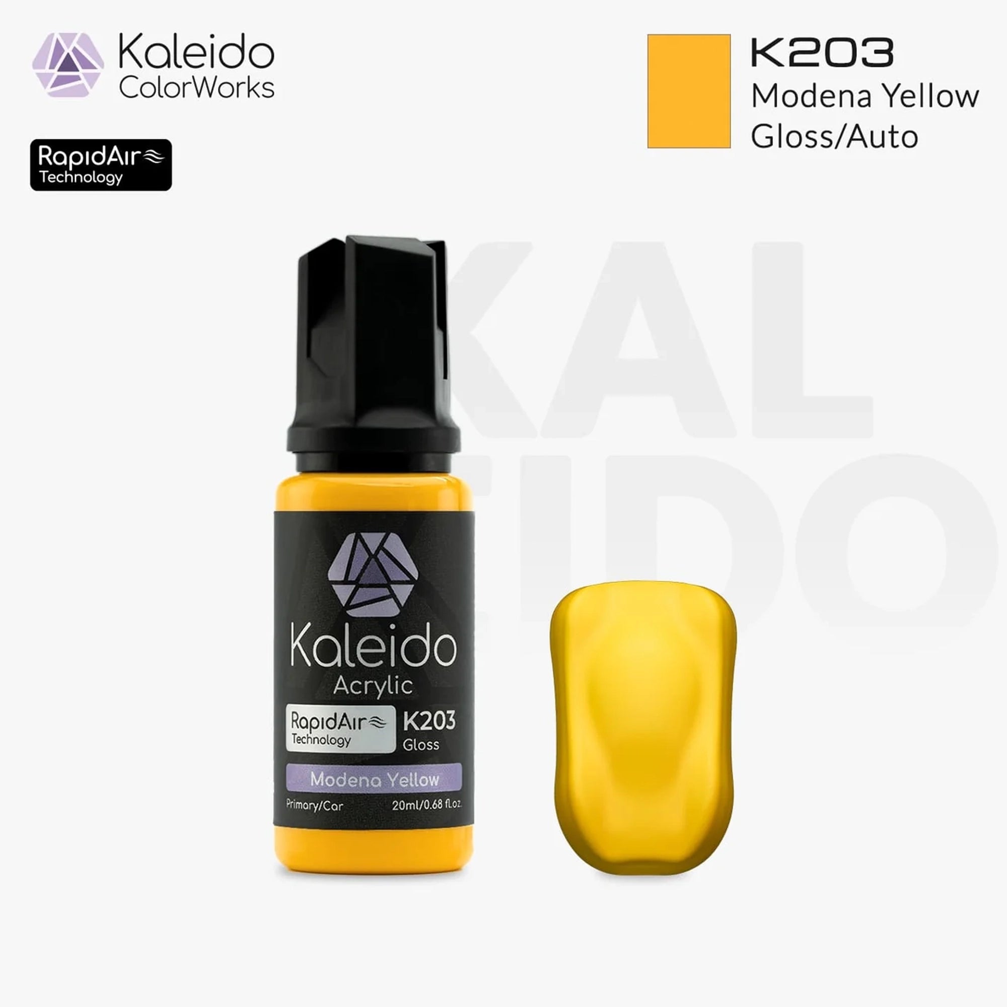 GAAHLERI Kaleido ColorWorks Water-Based Paint K203 Modena Yellow 20ml
