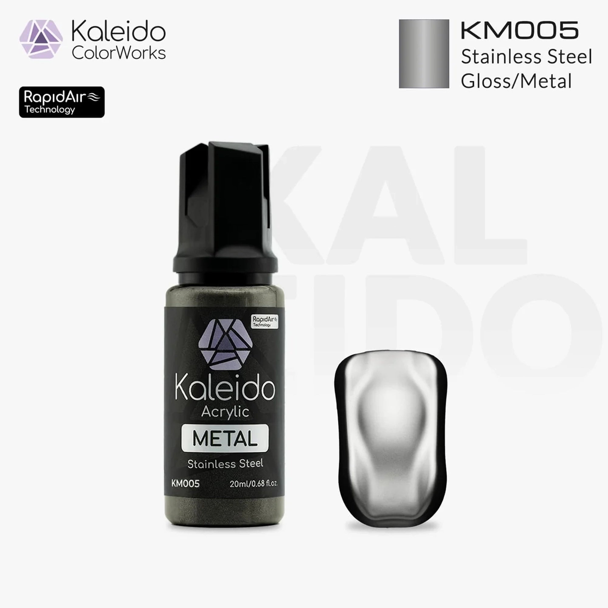 GAAHLERI Kaleido ColorWorks Water-Based Paint KM005 Stainless Steel 20ml