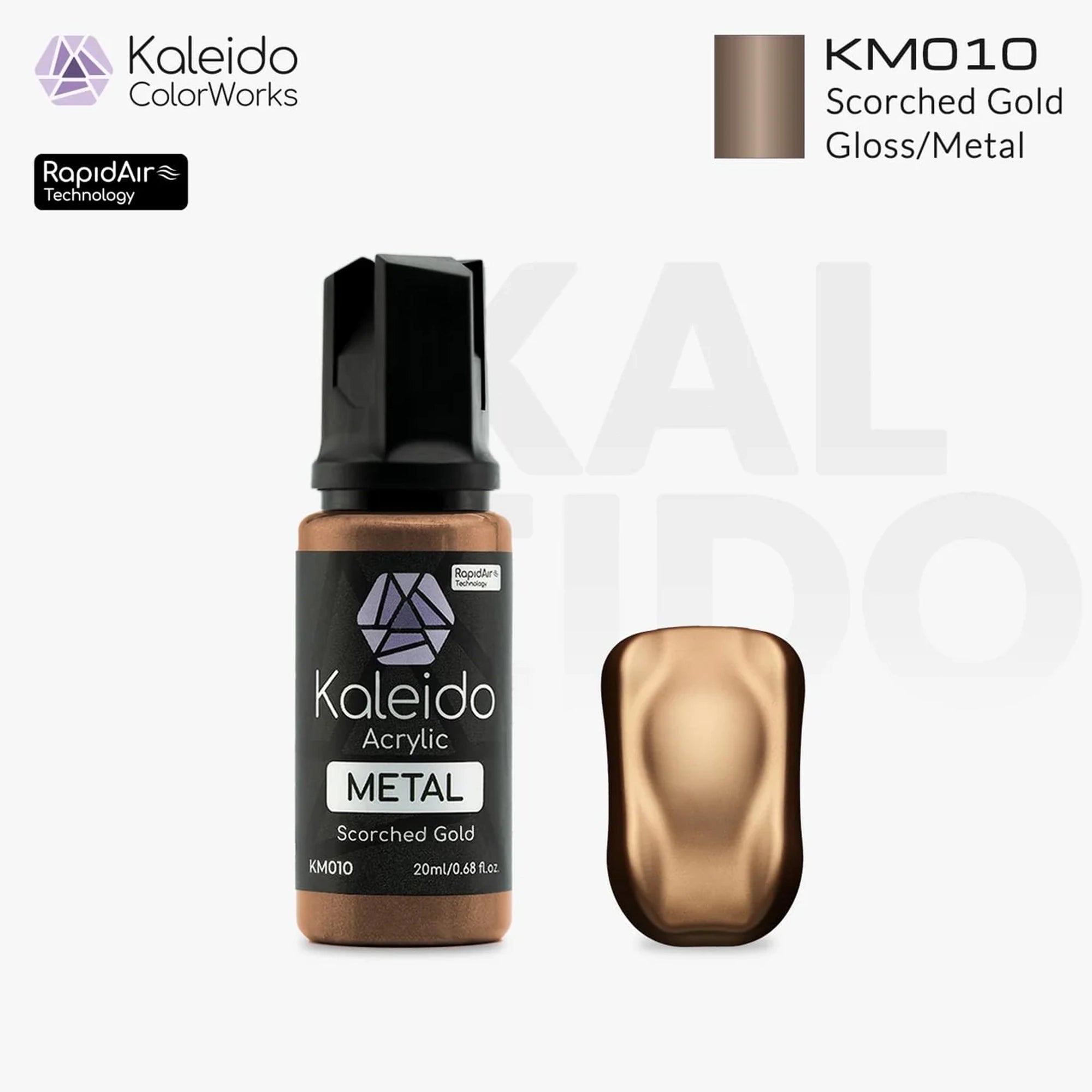GAAHLERI Kaleido ColorWorks Water-Based Paint KM010 Scorched Gold 20ml