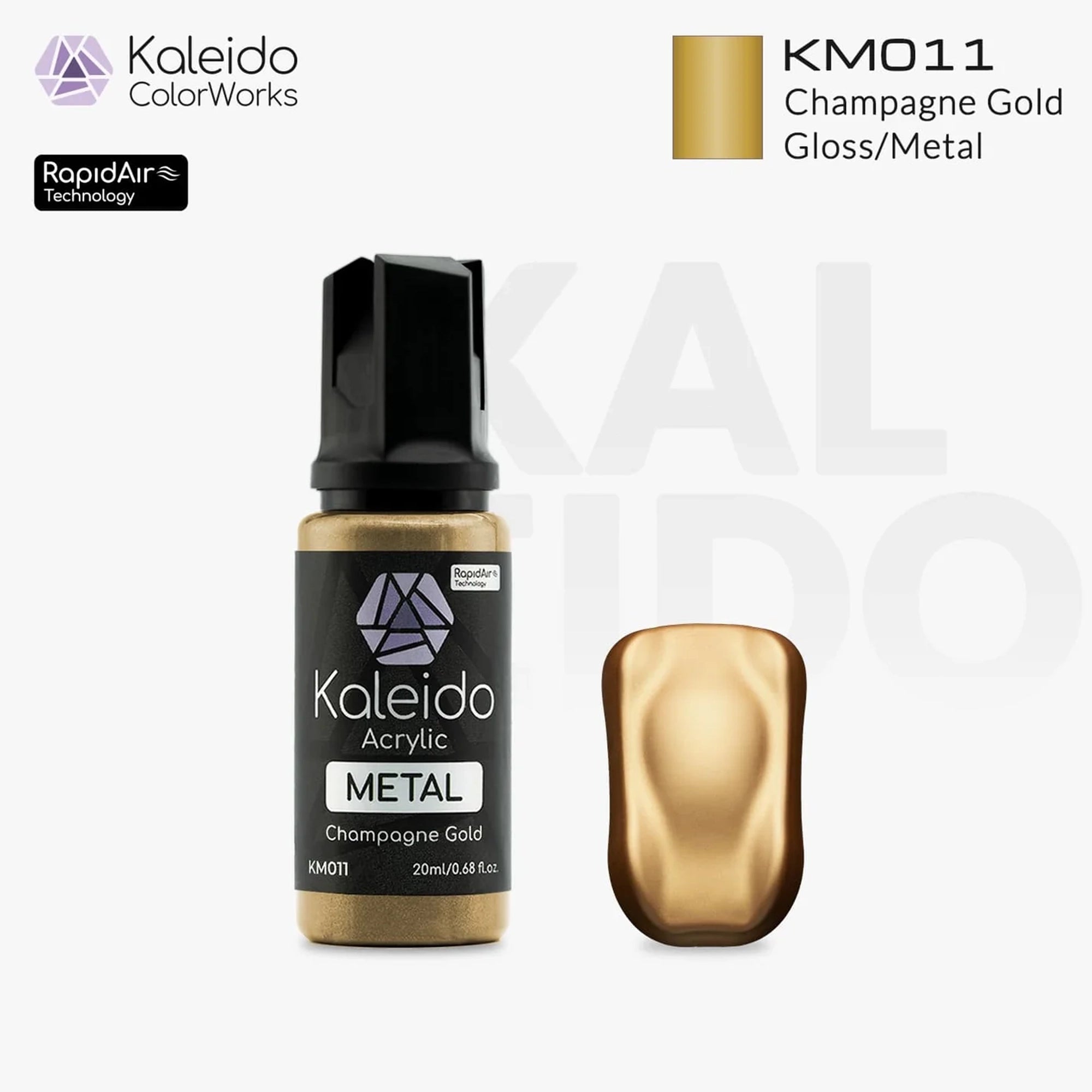 GAAHLERI Kaleido ColorWorks Water-Based Paint KM011 Champagne Gold 20ml