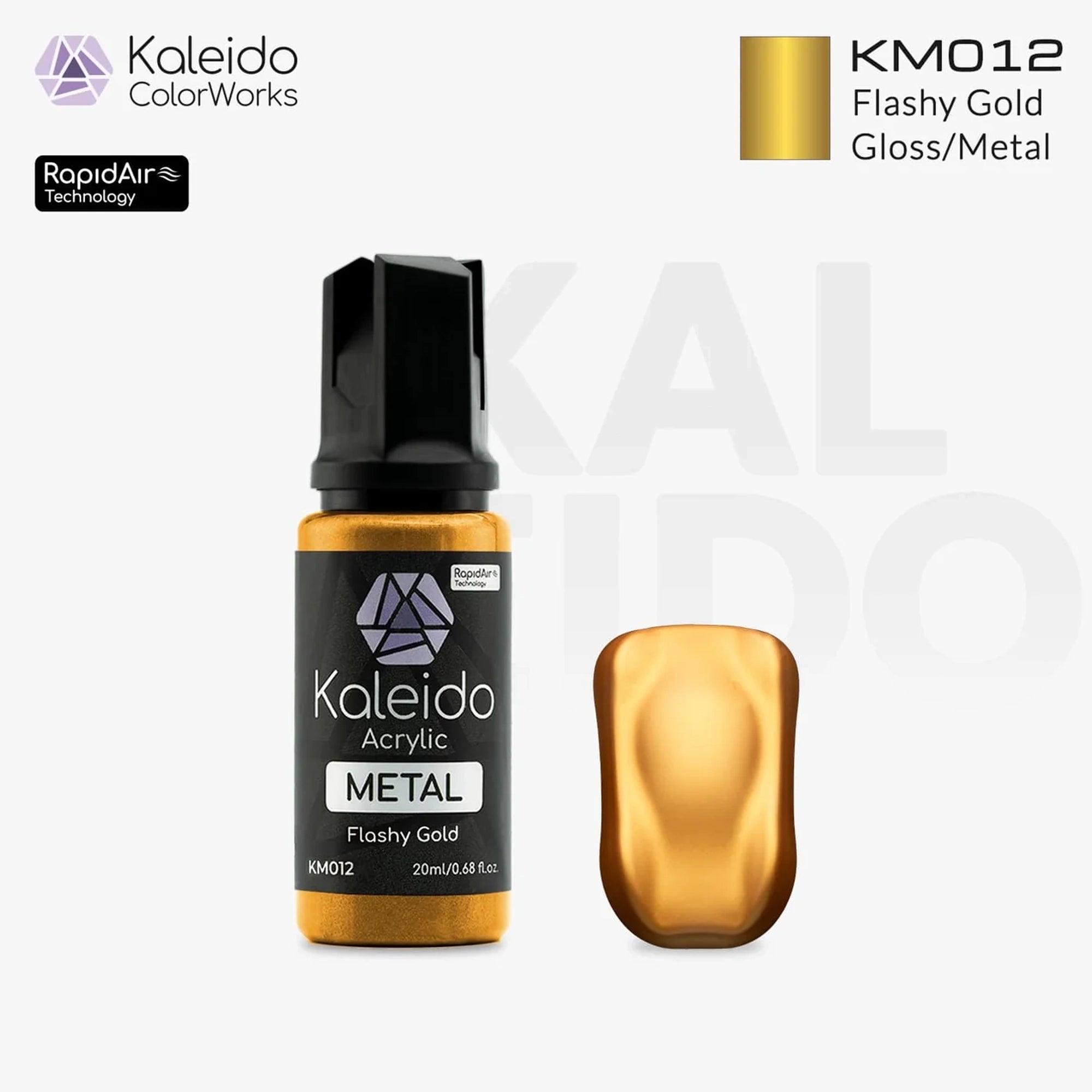 GAAHLERI Kaleido ColorWorks Water-Based Paint KM012 Flashy Gold 20ml
