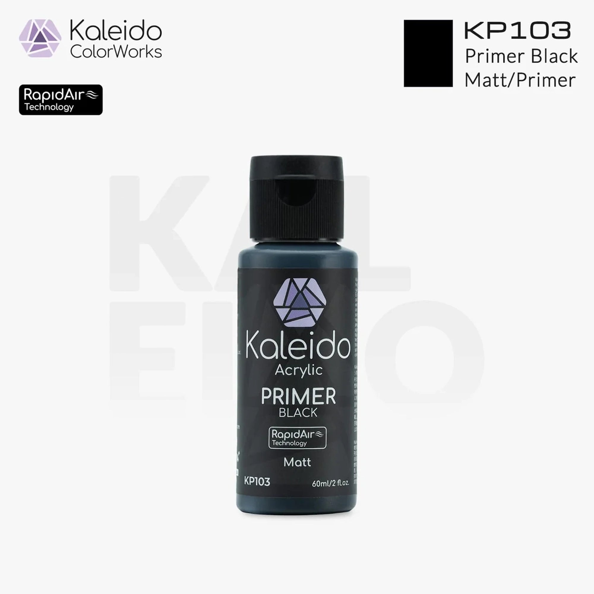 GAAHLERI Kaleido ColorWorks Water-Based Paint KP103 Primer Black 60ml