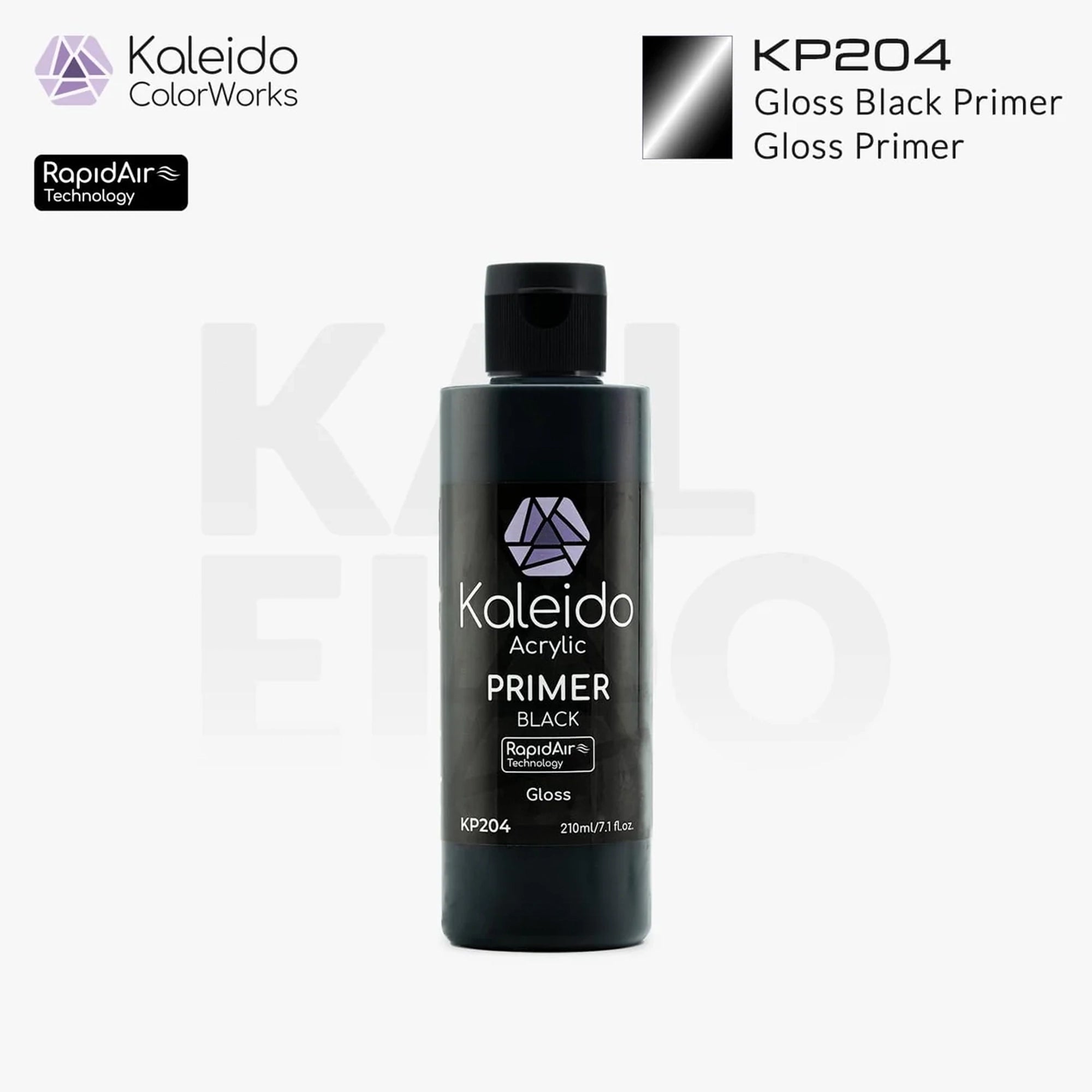 GAAHLERI Kaleido ColorWorks Water-Based Paint KP204 Gloss Black Primer 210ml