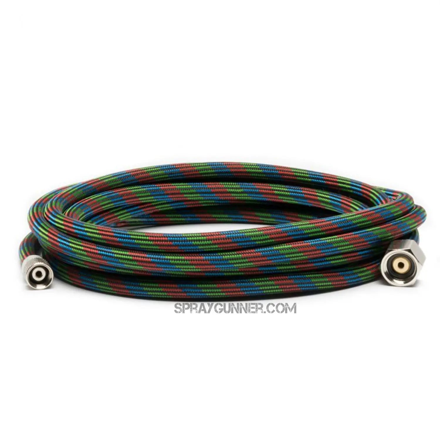 Iwata 10' Braided Nylon Airbrush Hose with Iwata Airbrush Fitting and 1/4" Compressor Fitting Iwata