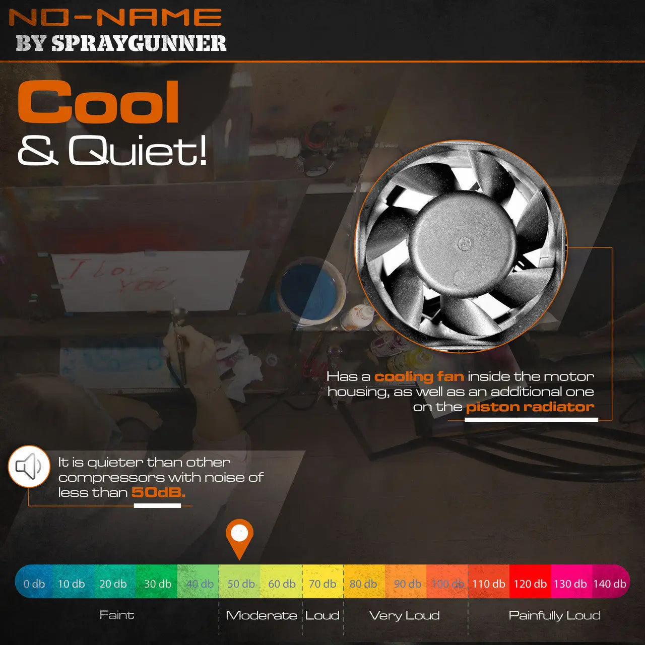 Cool Tooty Airbrush Compressor with 1/4" adapter by NO-NAME Brand - Urbanlystore