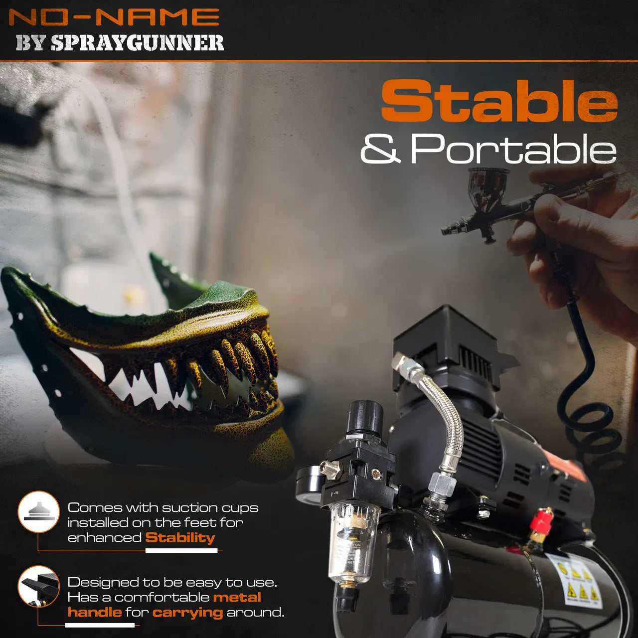 Cool Tooty Airbrush Compressor with 1/4" adapter by NO-NAME Brand - Urbanlystore