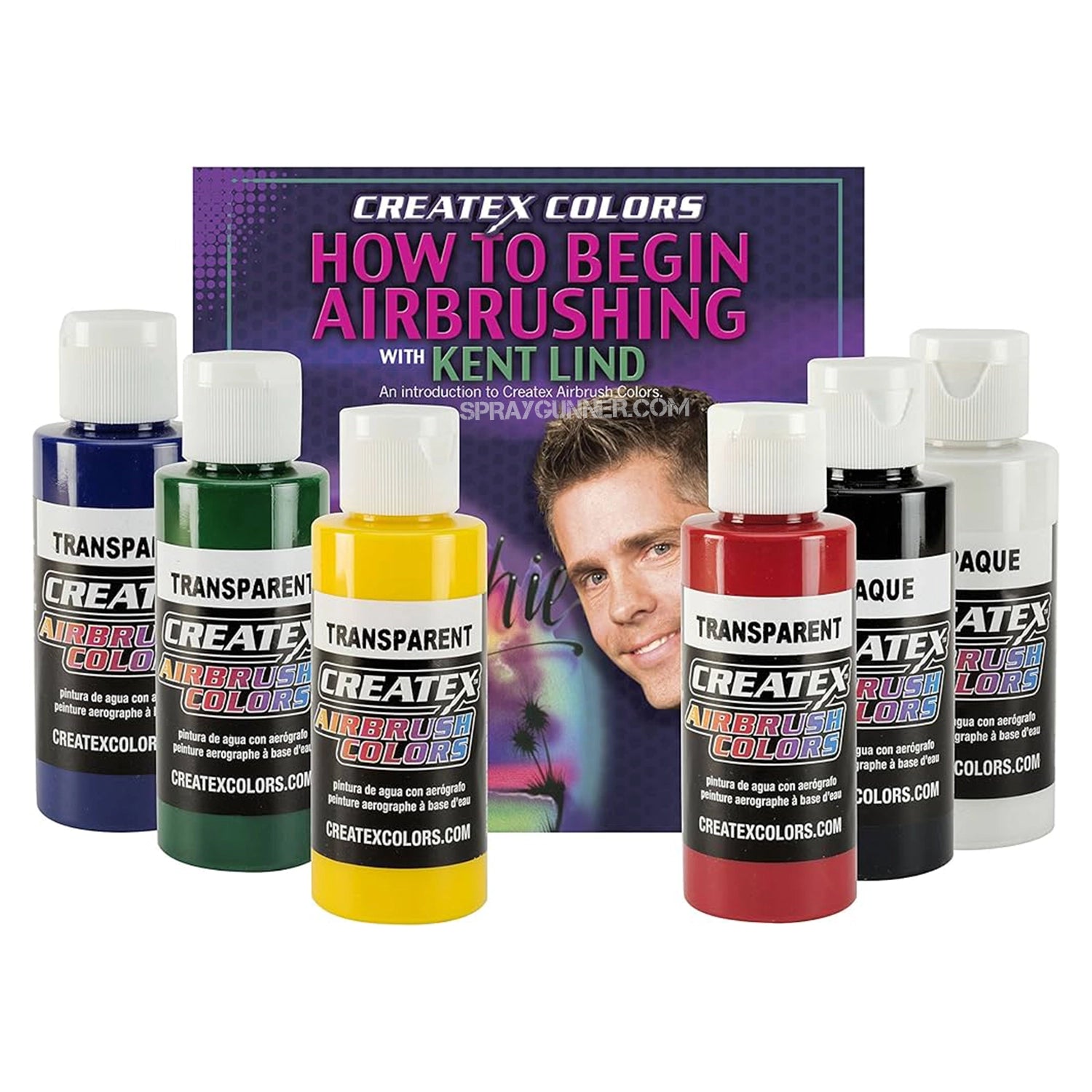 Primary Createx Airbrush Colors Set w/ DVD - Urbanlystore