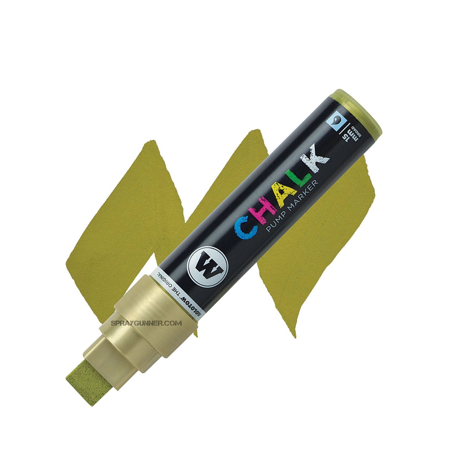 Molotow Chalk Marker: Metallic Gold 15mm Tip - Urbanlystore